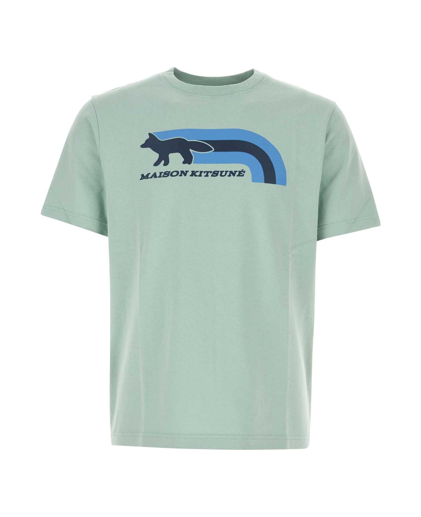 Maison Kitsuné Sea Green Cotton T-shirt - SEAFOAMBLUE シャツ