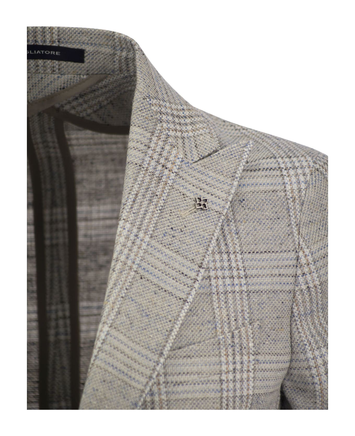 Tagliatore Jacket With Tartan Pattern - Grey スーツ