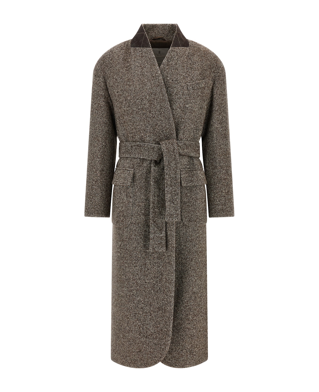 Brunello Cucinelli Single-breasted Coat - Brown