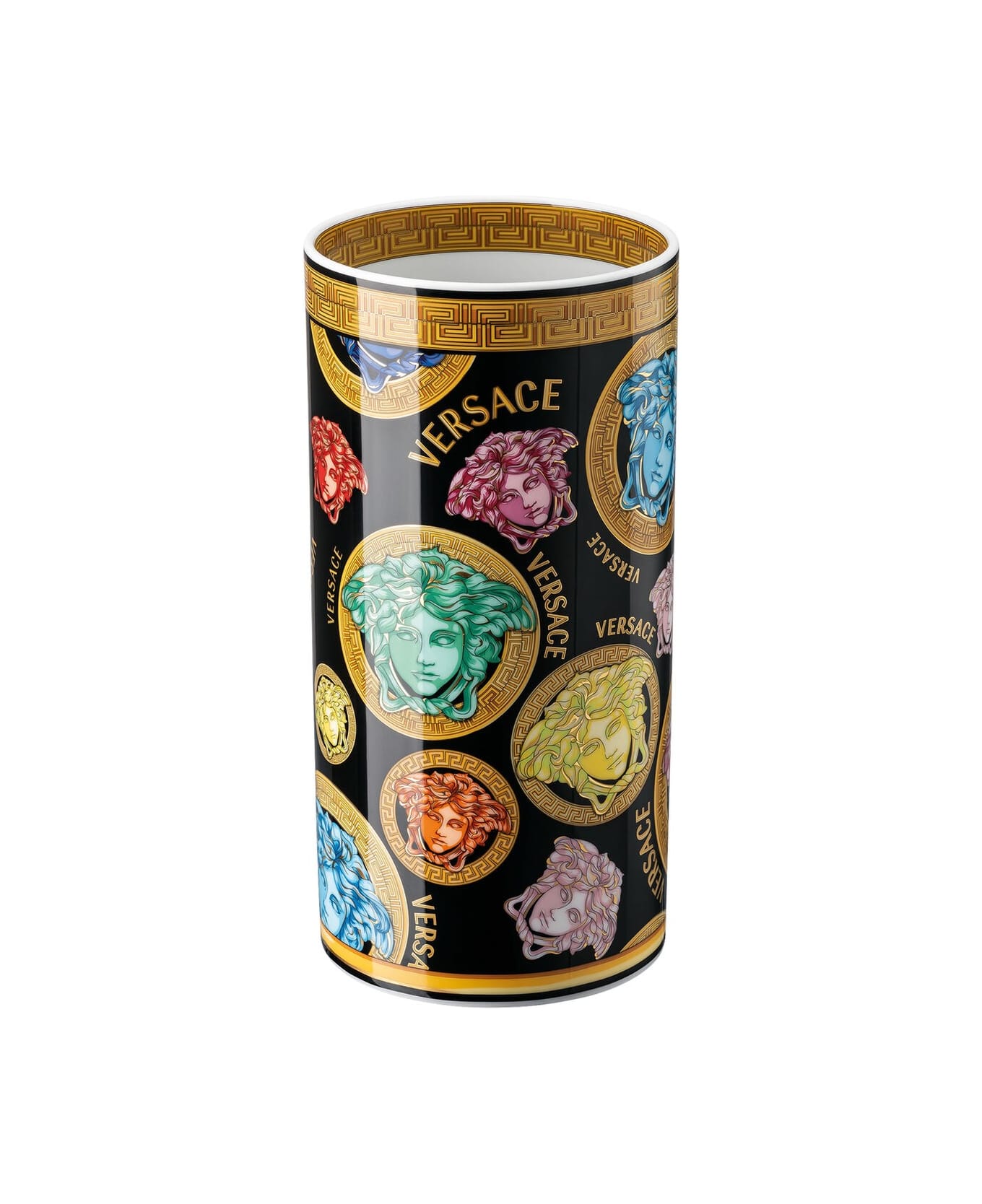 Versace Vaso Medusa Amplified Multicolour Cm 24 - Nero