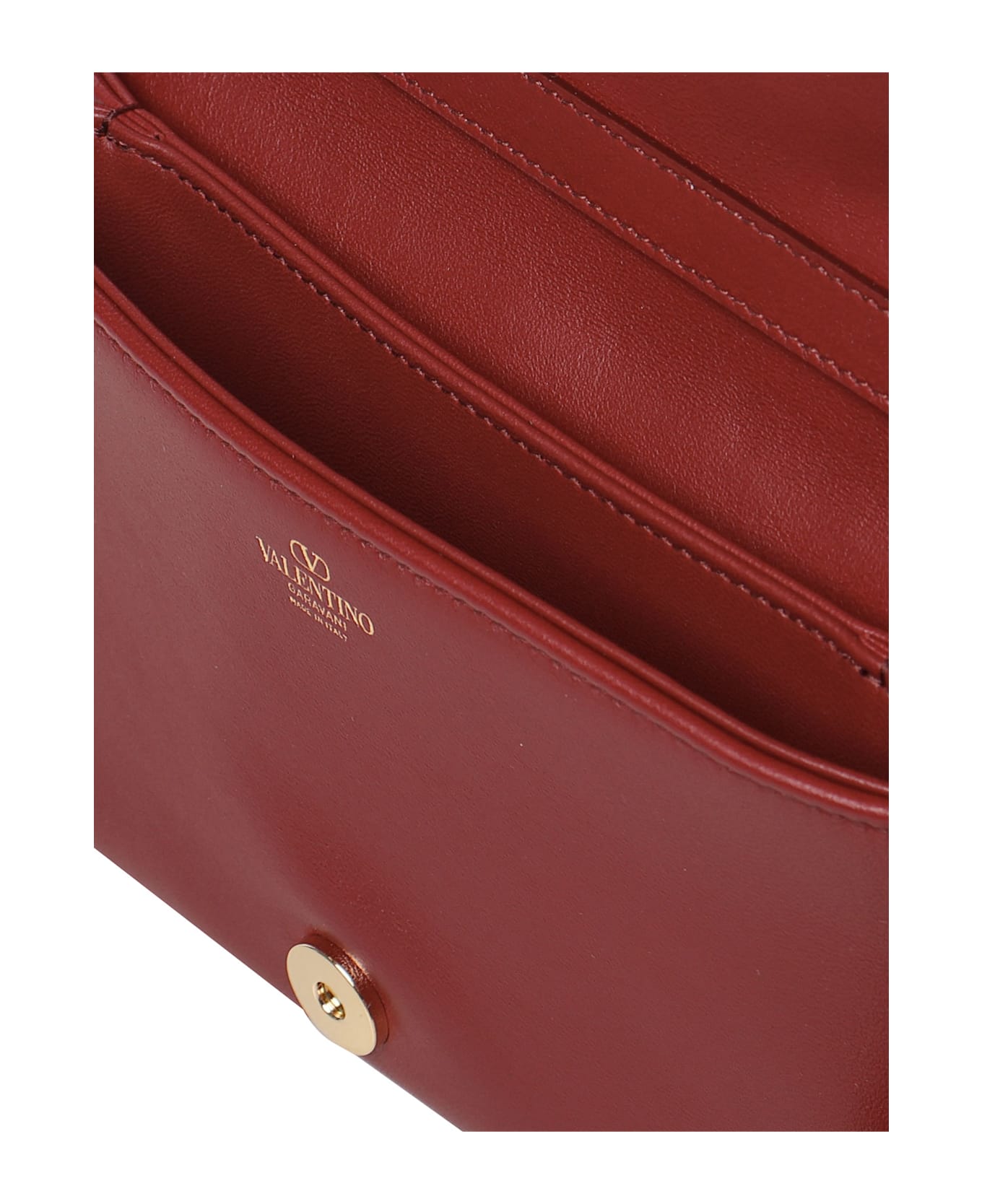 Valentino Garavani Vlogo Shoulder Bag - DEEP SCARLET