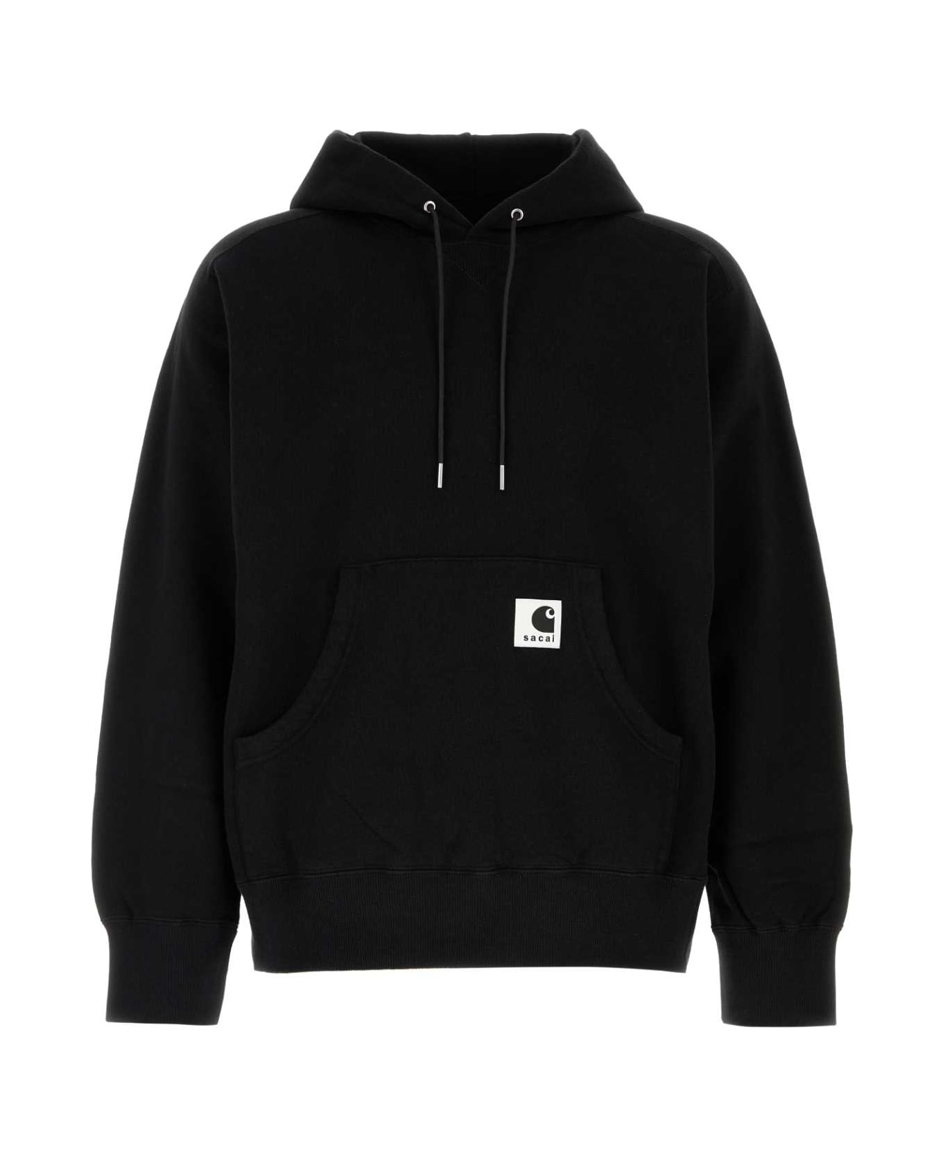 Sacai Carhartt Wip Cotton Jersey Hoodie - Black