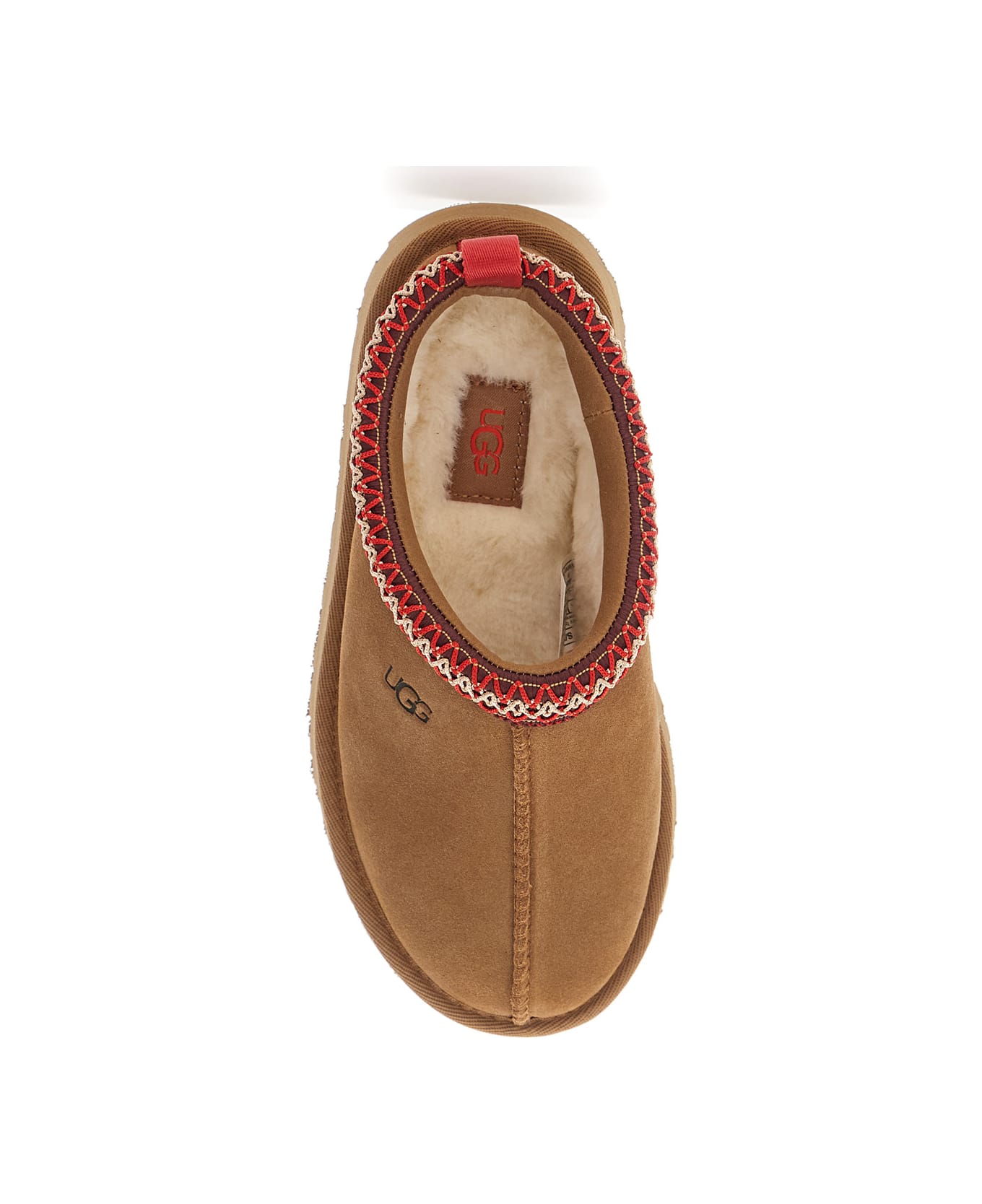 UGG 
tasman
 Beige Mules With Embossed Logo In Suede Girl - Beige