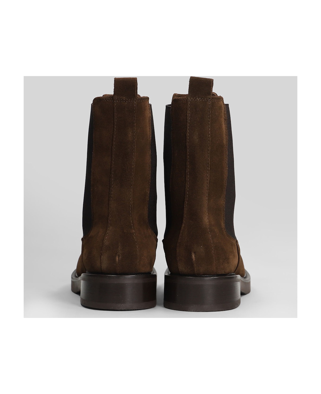 Julie Dee Low Heels Ankle Boots In Leather Color Suede - leather color