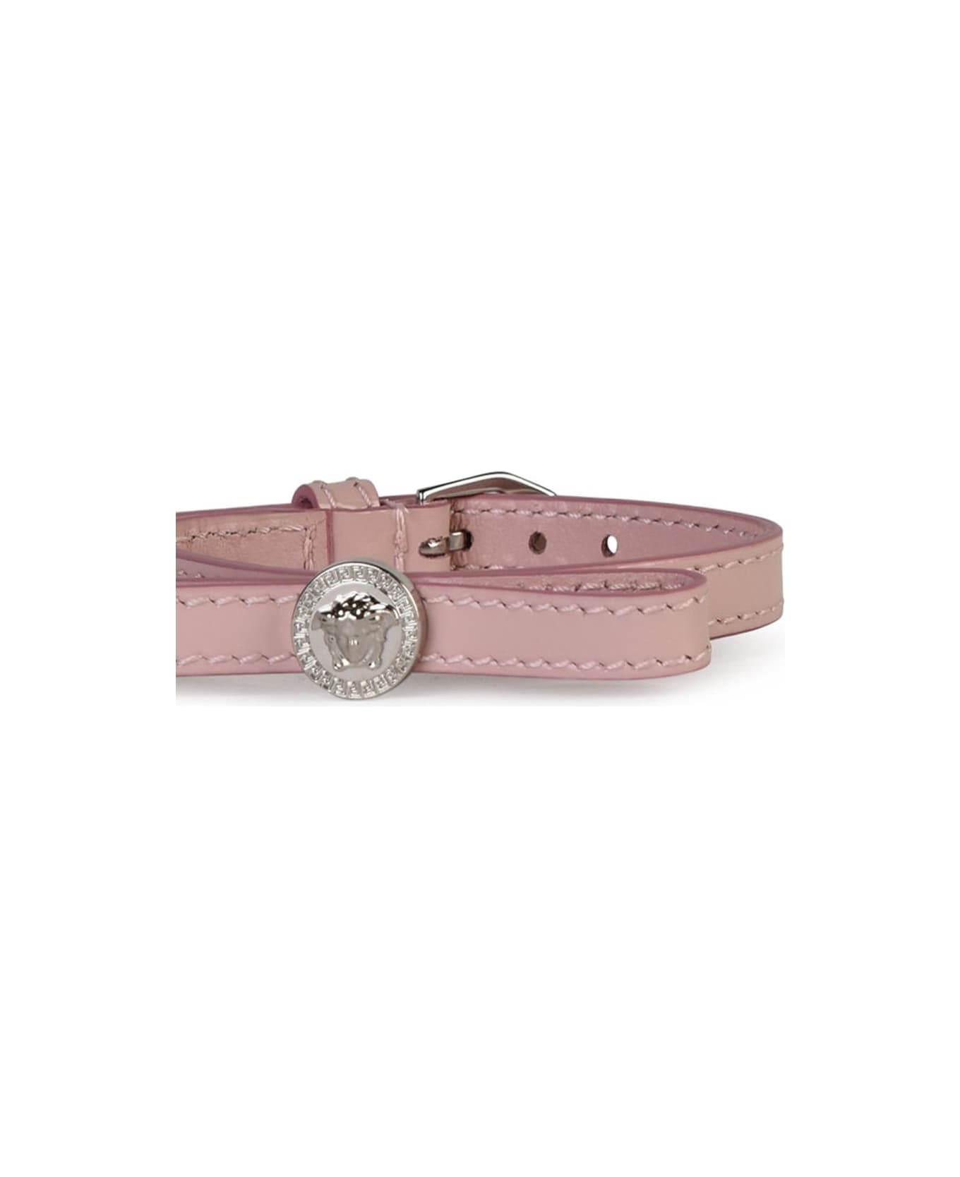 Versace 'medusa' Bracelet In Pink Shiny Leather - Pink