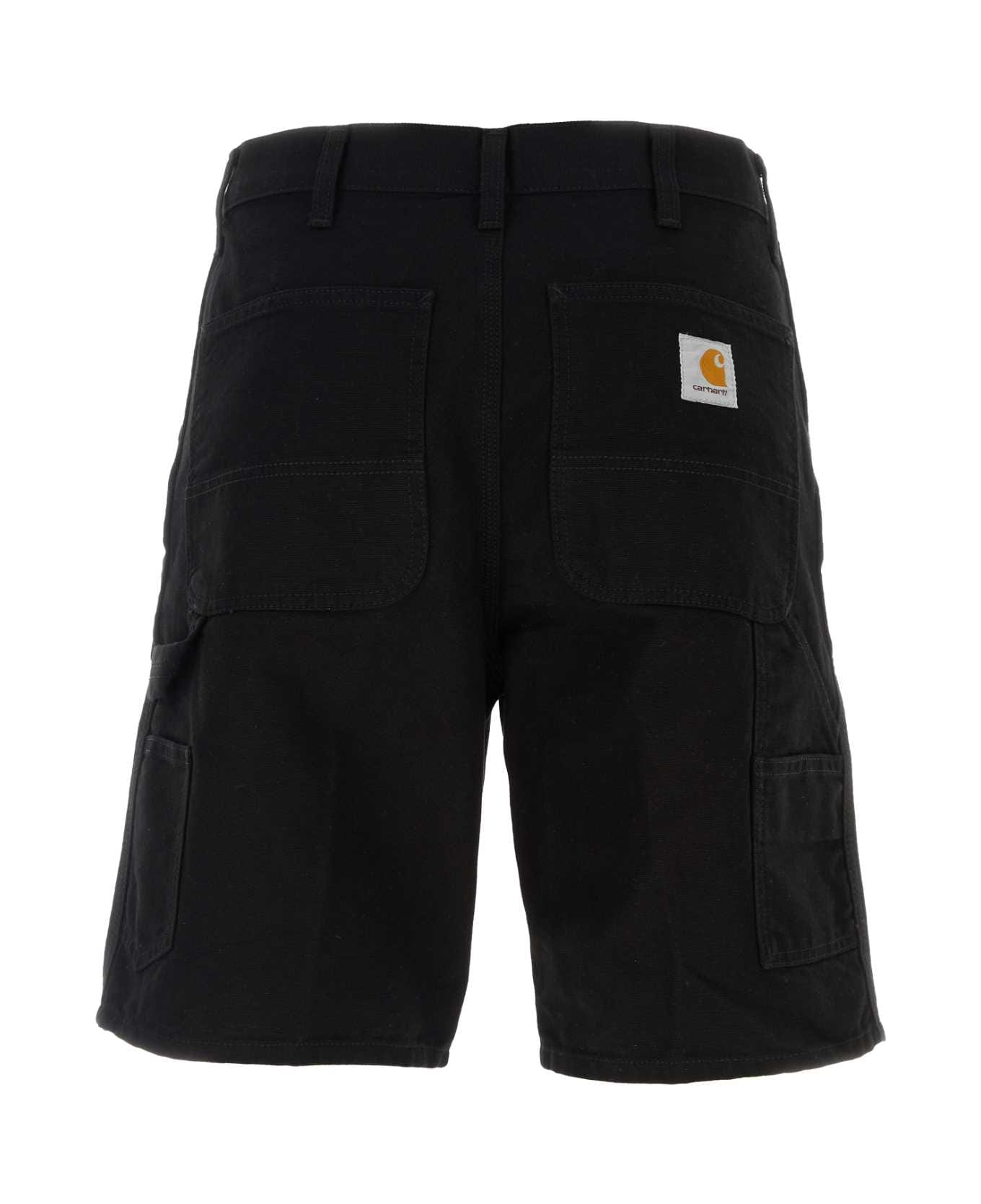 Carhartt Black Cotton Single Knee Short - Black