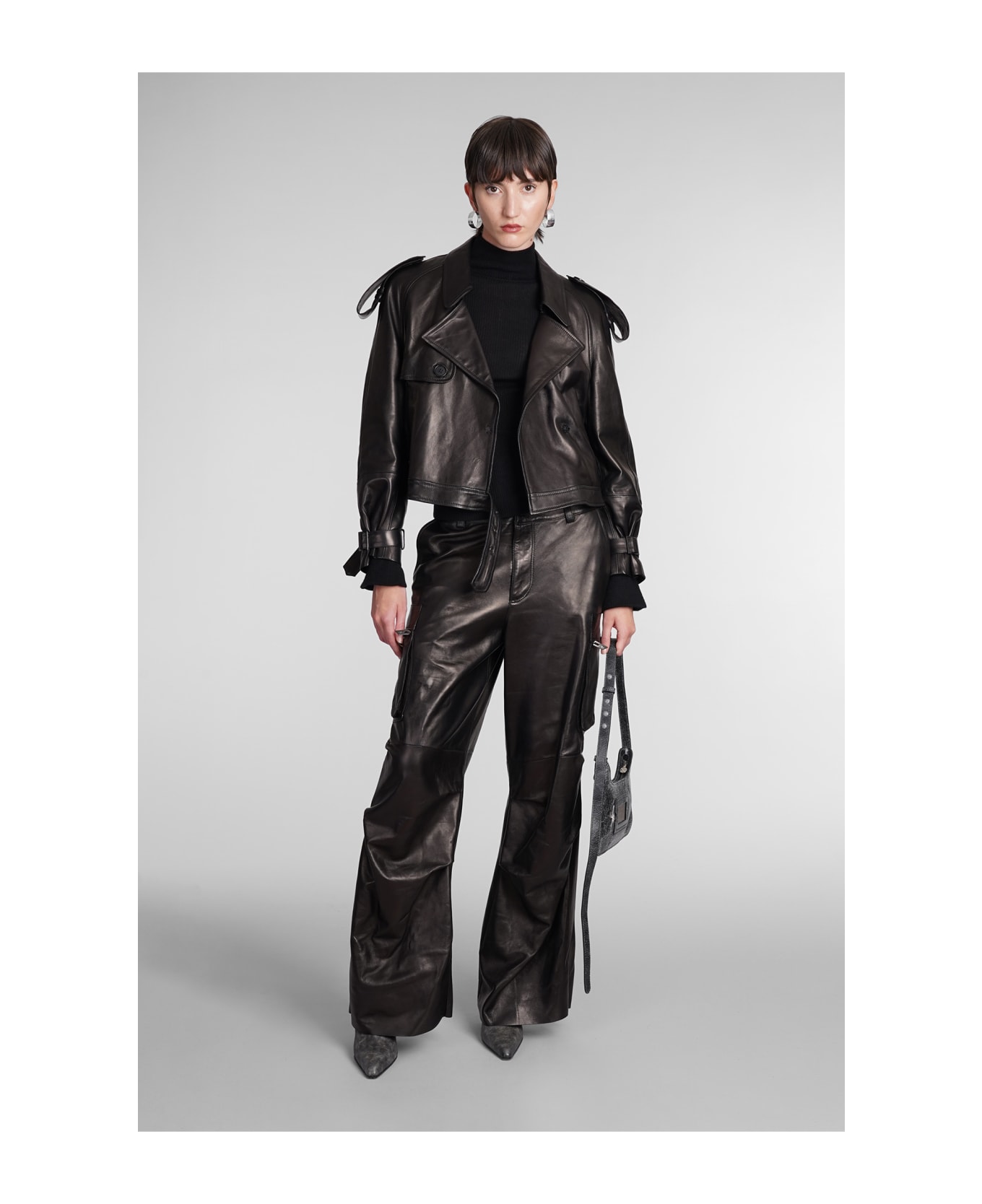 Salvatore Santoro Biker Jacket In Black Leather - black レザージャケット