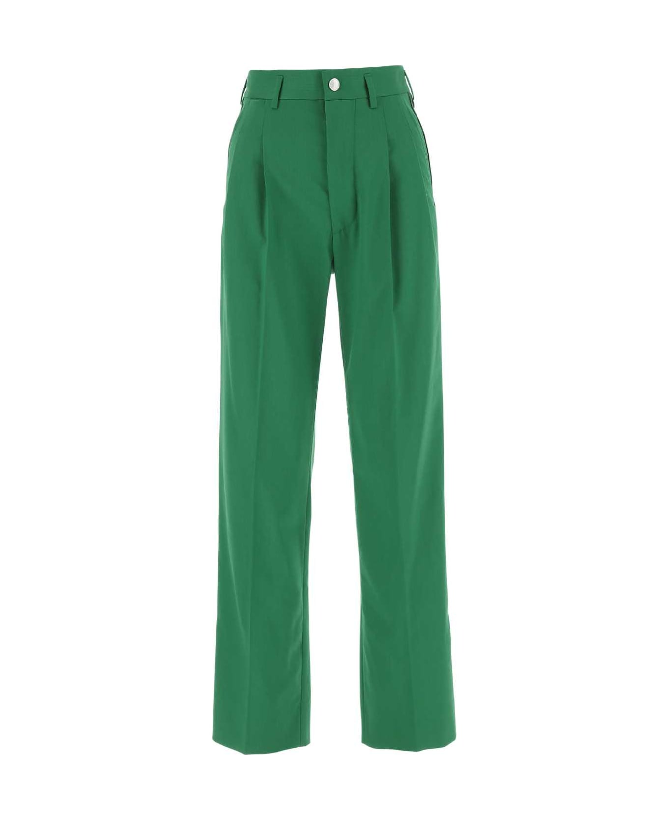 Koché Green Polyester Blend Wide-leg Pant - 661