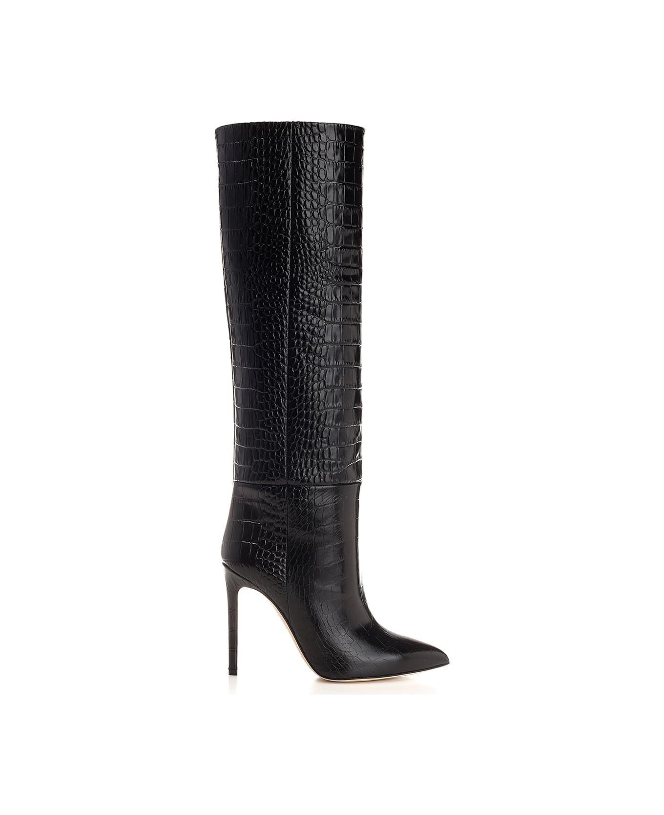 Paris Texas Embossed Leather Boots - Black