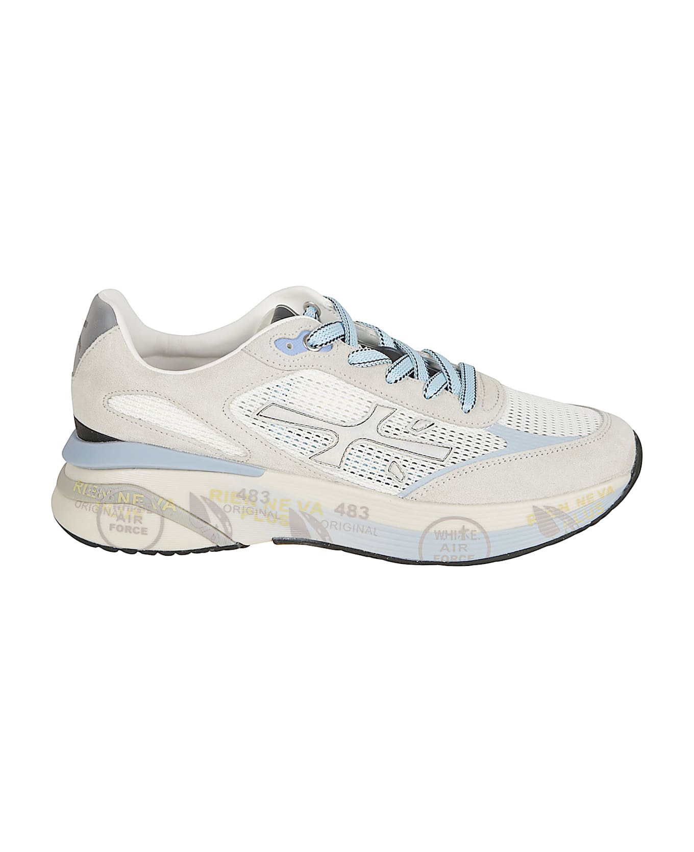 Premiata Moerun Sneakers - WHITE-LIGHT BLUE