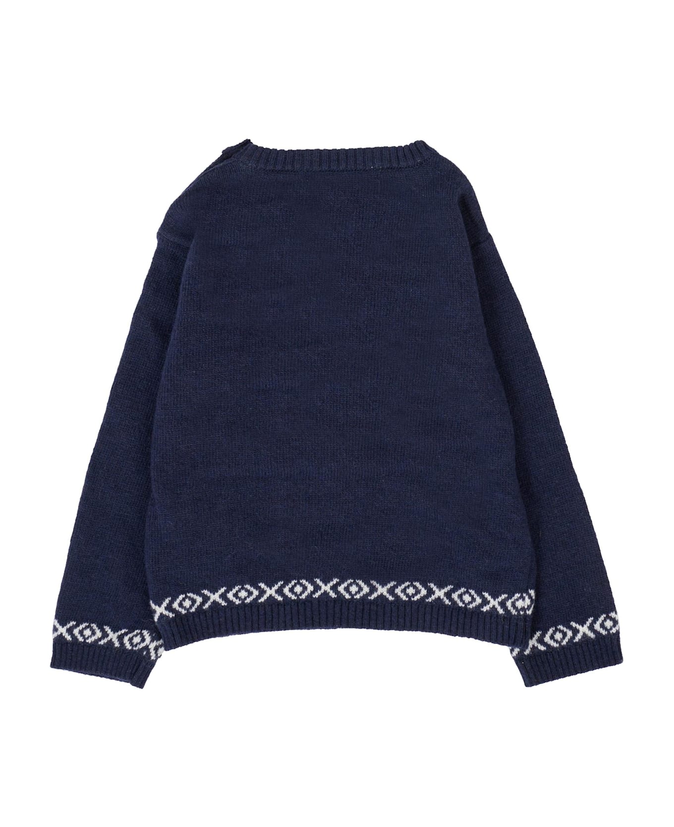 Patachou Blue Sweater For Baby Boy With Bear - Blue