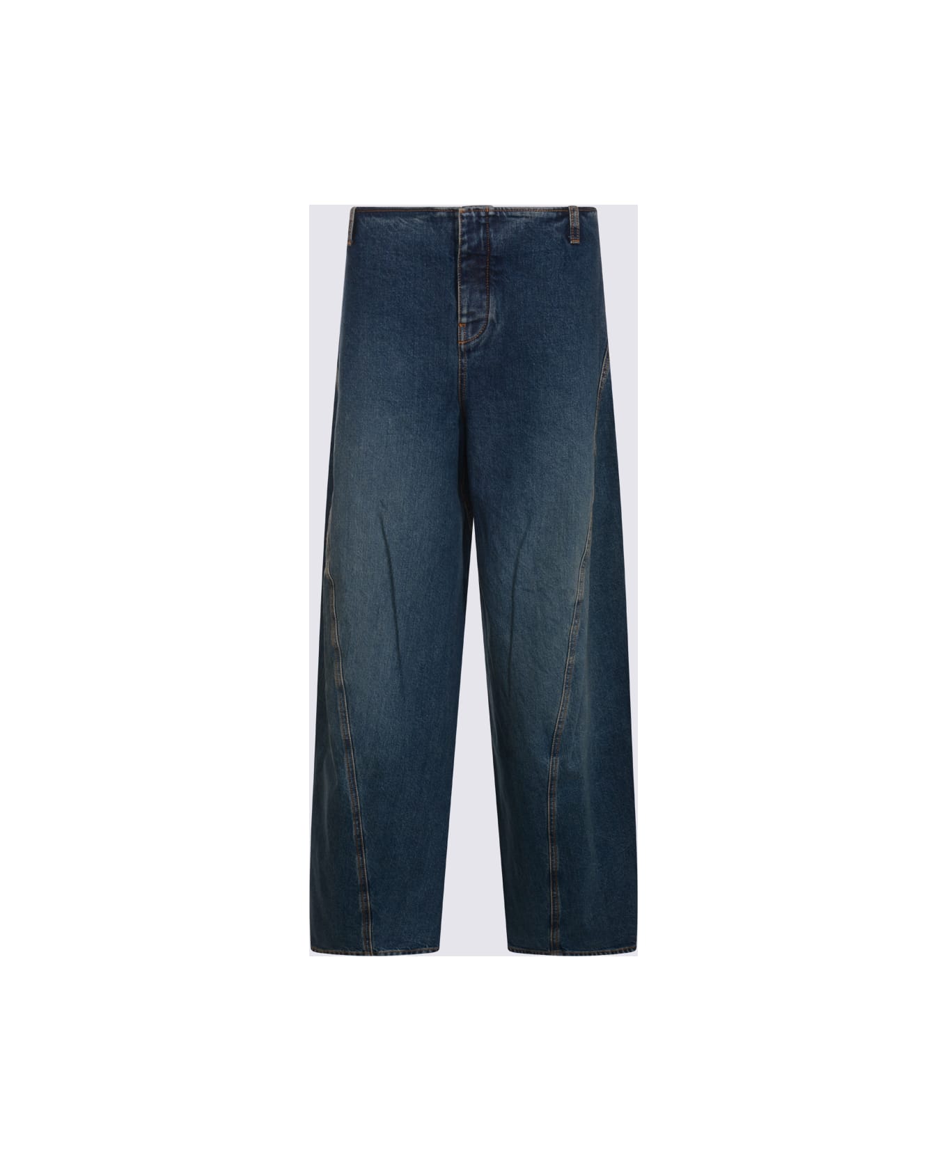 Alaia Blue Cotton Jeans - BLEU DELAVE