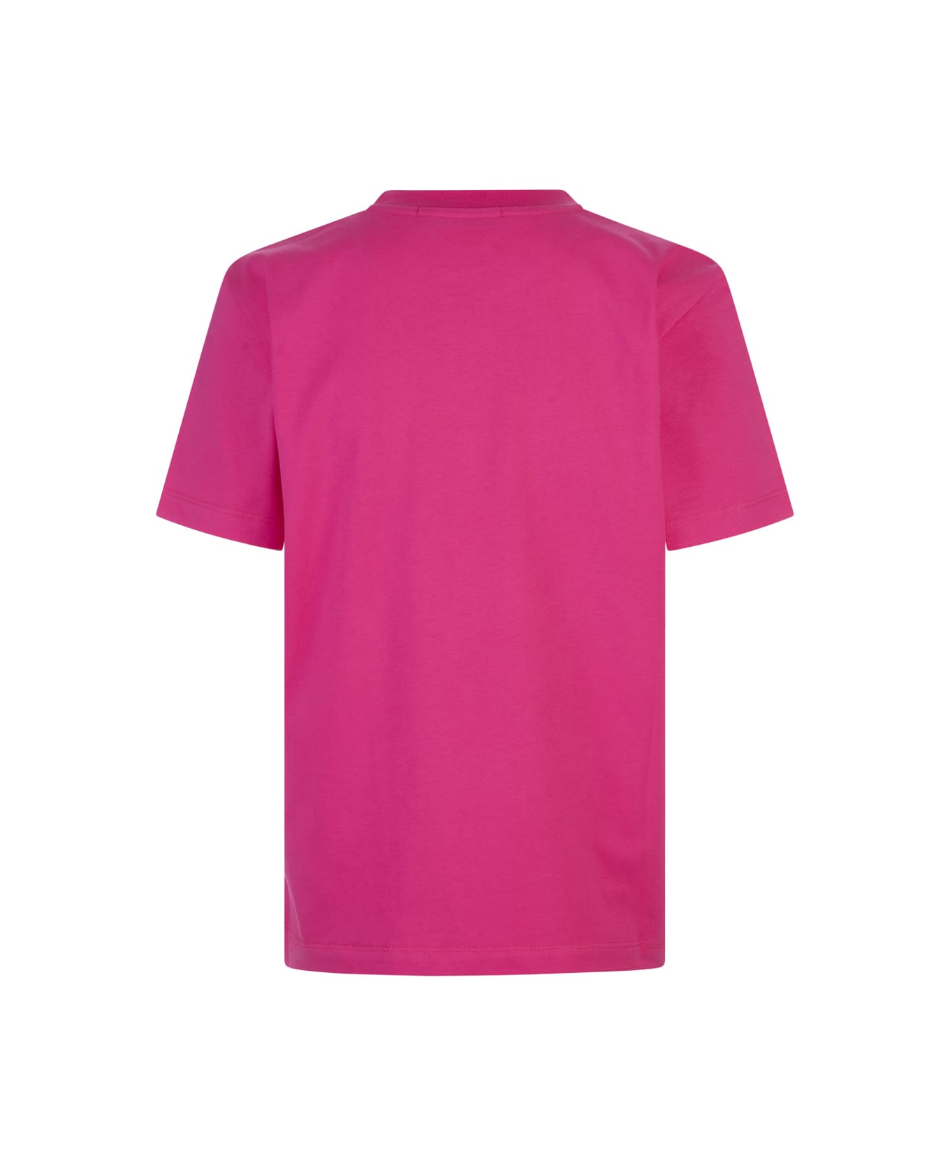 MSGM Fuchsia T-shirt With Micro Logo - Pink Tシャツ