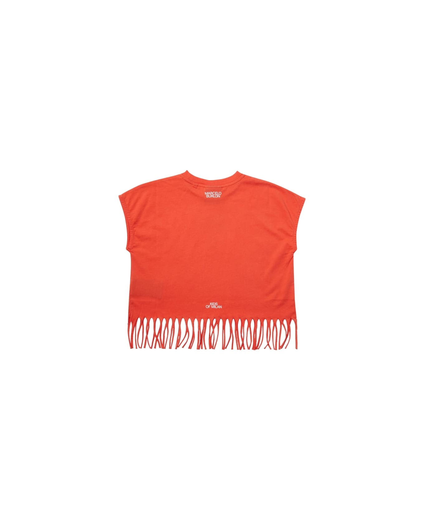 Marcelo Burlon Top With Bangs - RED
