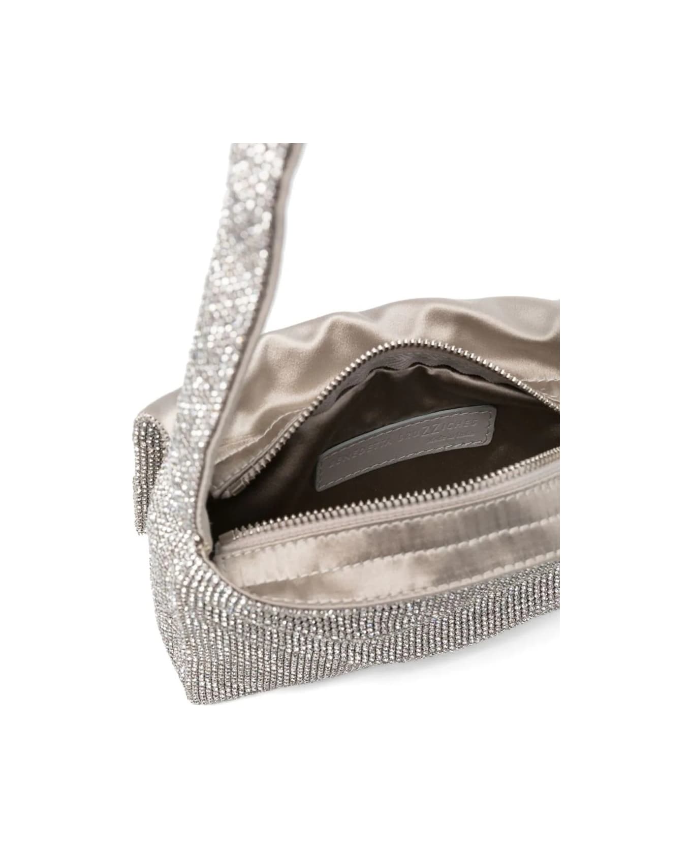 Benedetta Bruzziches Crystal On Silver - Vitty La Mignon Bag - Silver