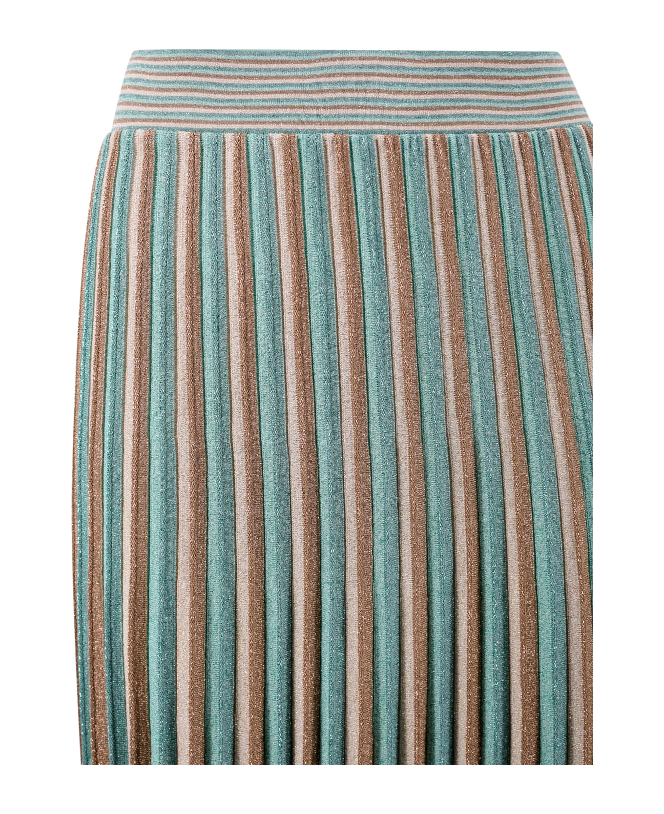 D.Exterior Long Skirt In Lurex - Aloe