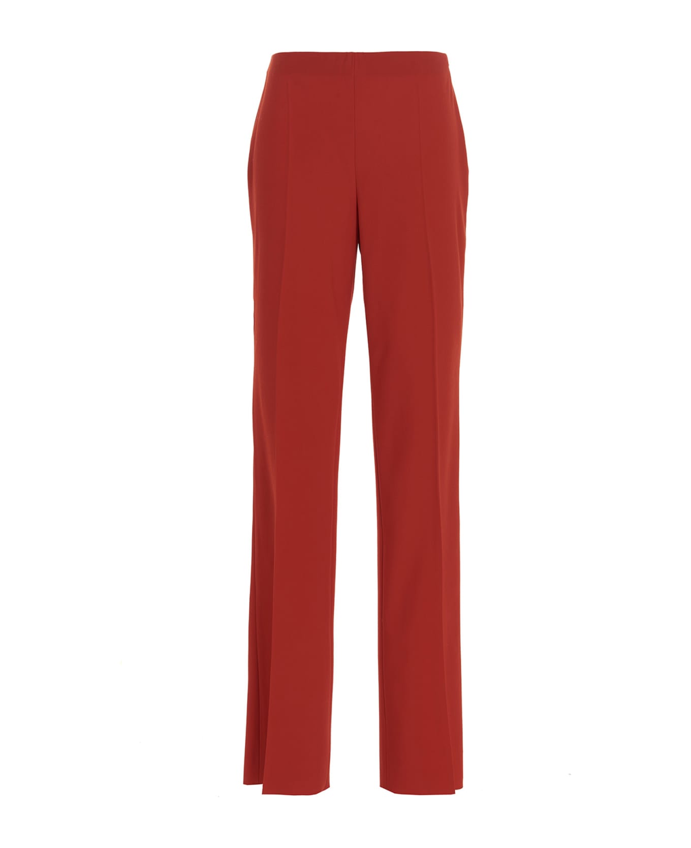 Ferragamo Straight Pants With Pleat - Red ボトムス