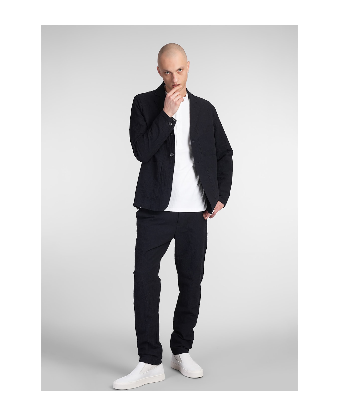Barena Refada Blazer In Blue Cotton - Blue
