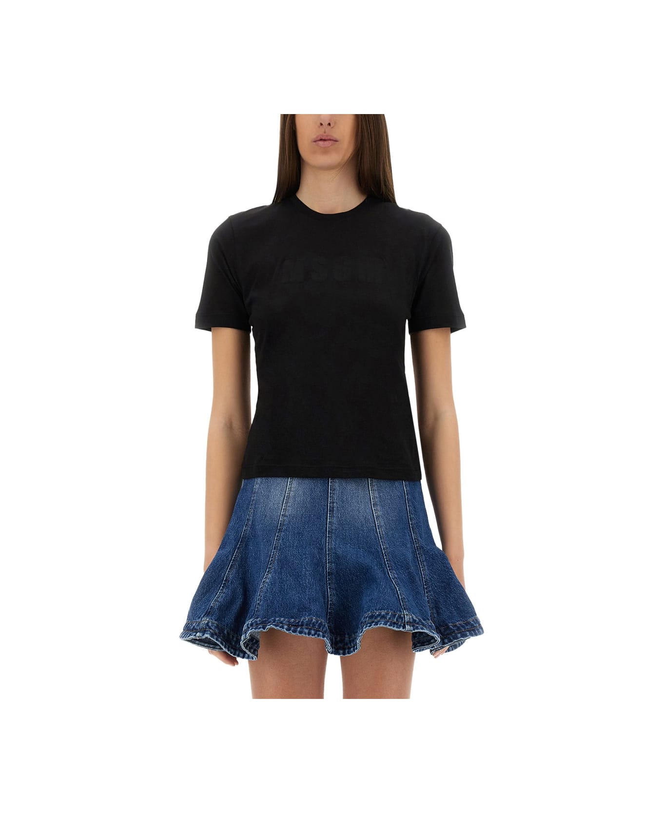 MSGM Slim Fit T-shirt - BLACK