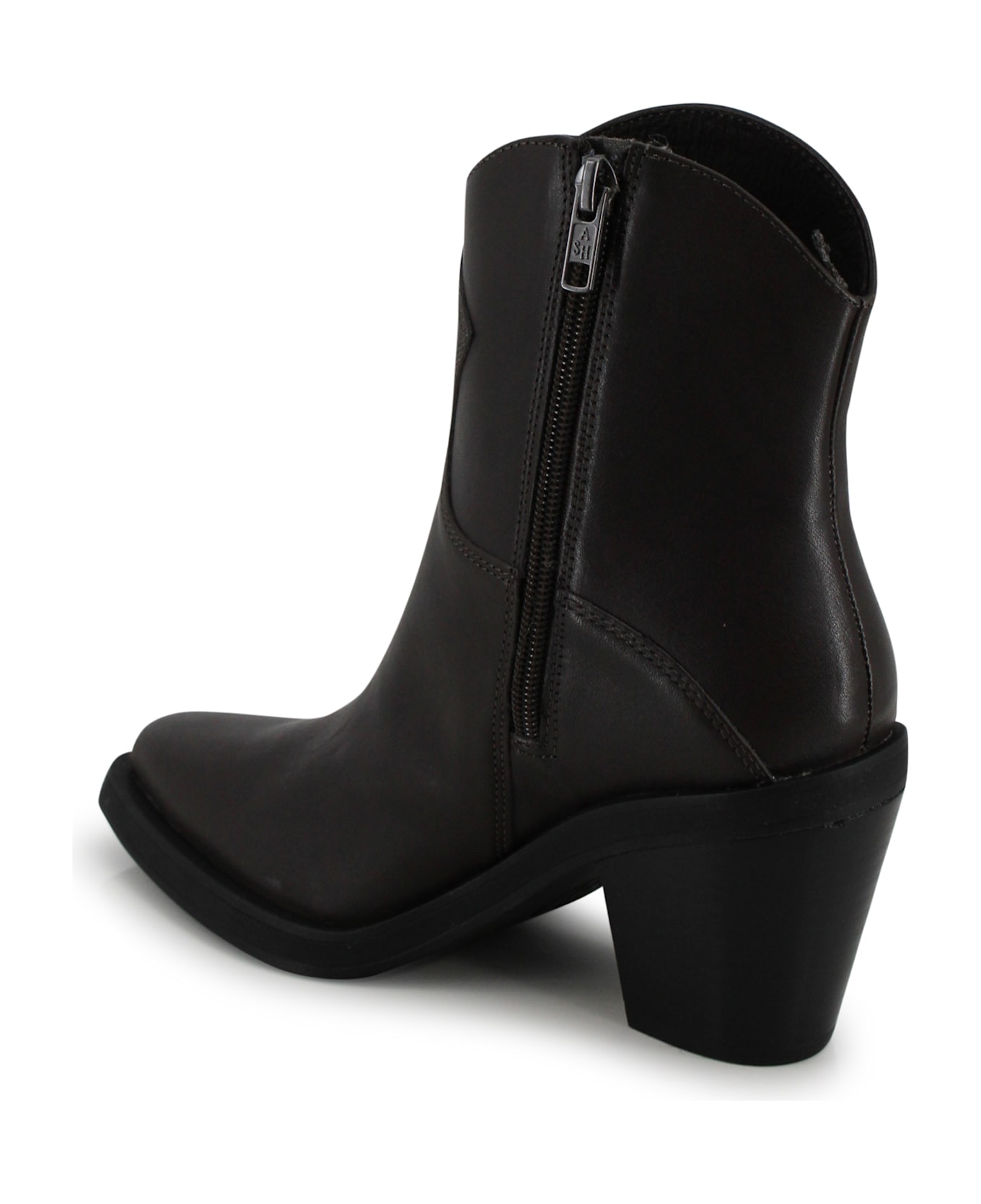 Ash Short Brown Leather Boots - Brown