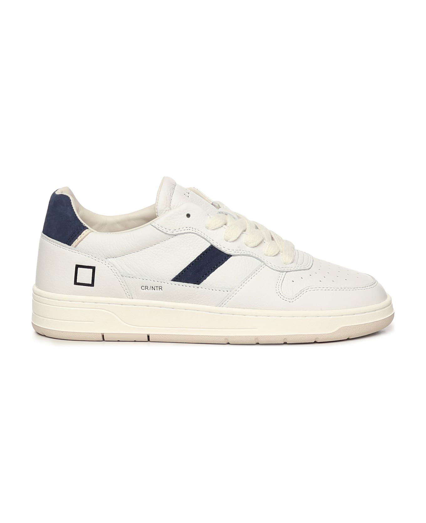D.A.T.E. Sneakers Court 2.0 Basic In Pelle - WHITE-BLU