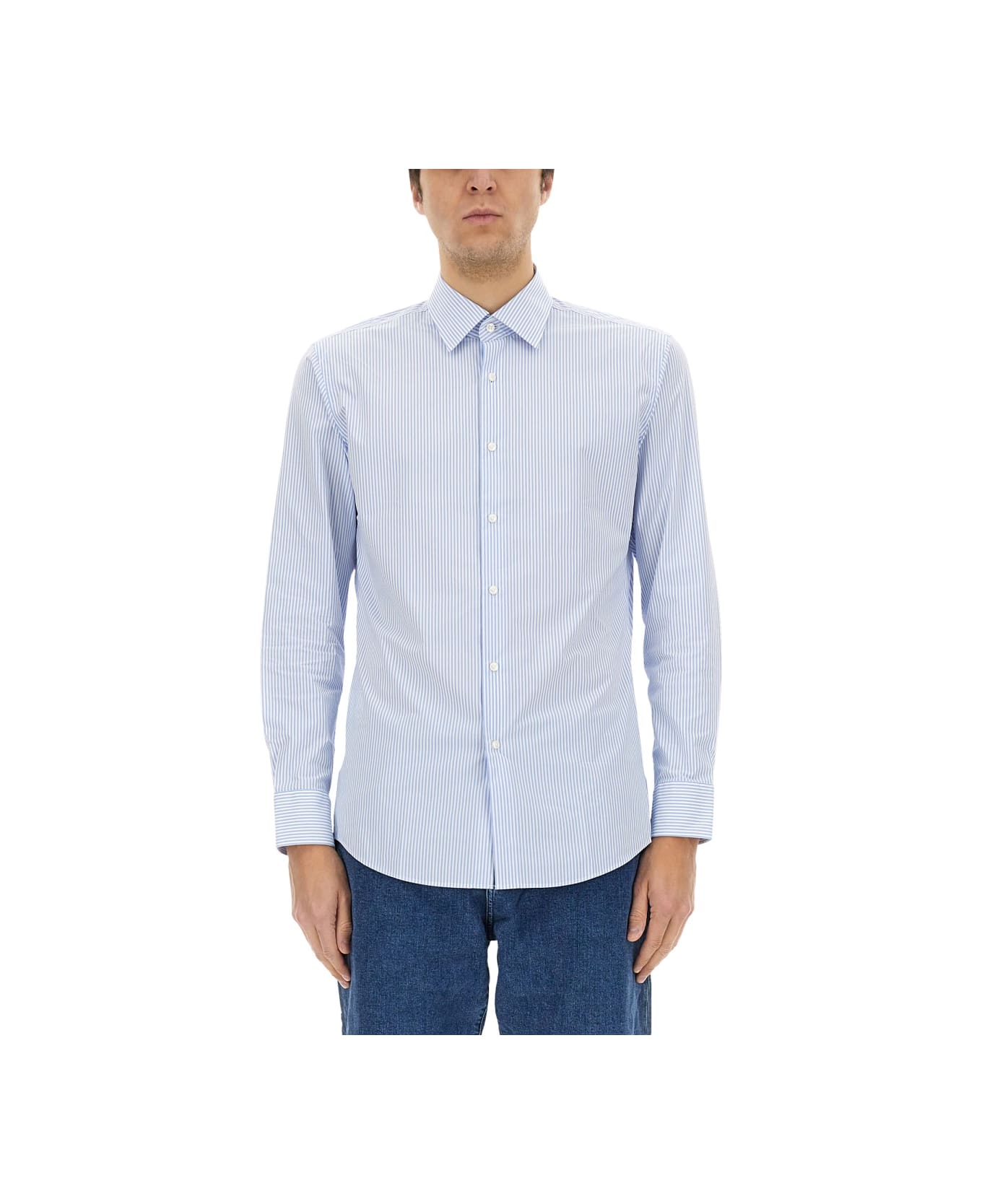 Hugo Boss Striped Shirt - AZURE