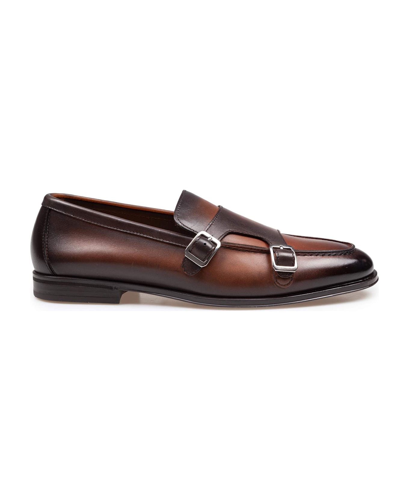 Doucal's Double Bucke Adler Loafers In Wood Color Leather - Wood