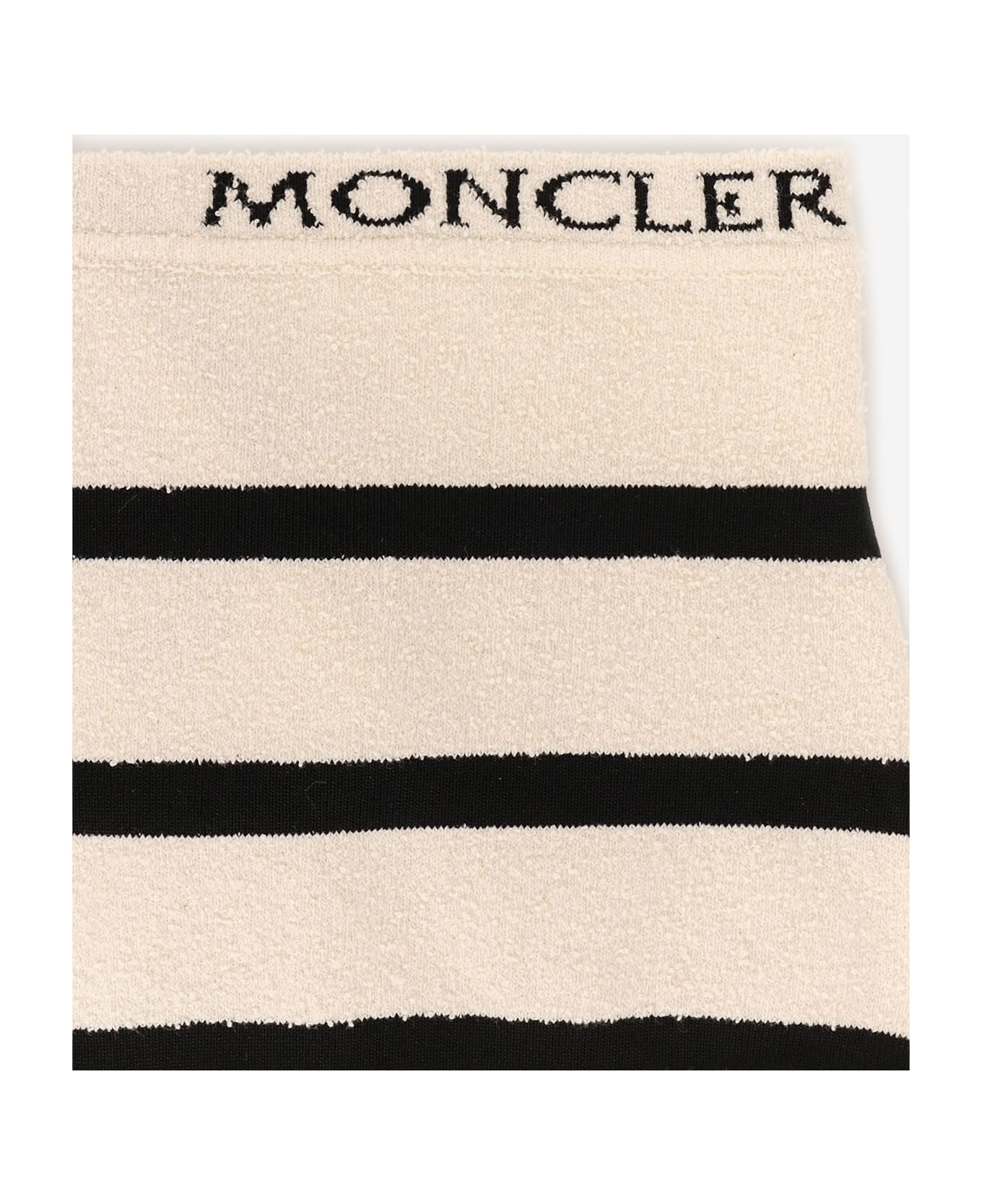 Moncler Top And Culotte Striped Cotton Blend Set - White