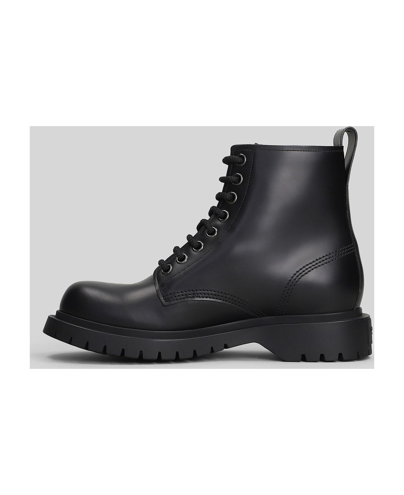 Givenchy Lace Up Boot Combat Boots In Black Leather - black