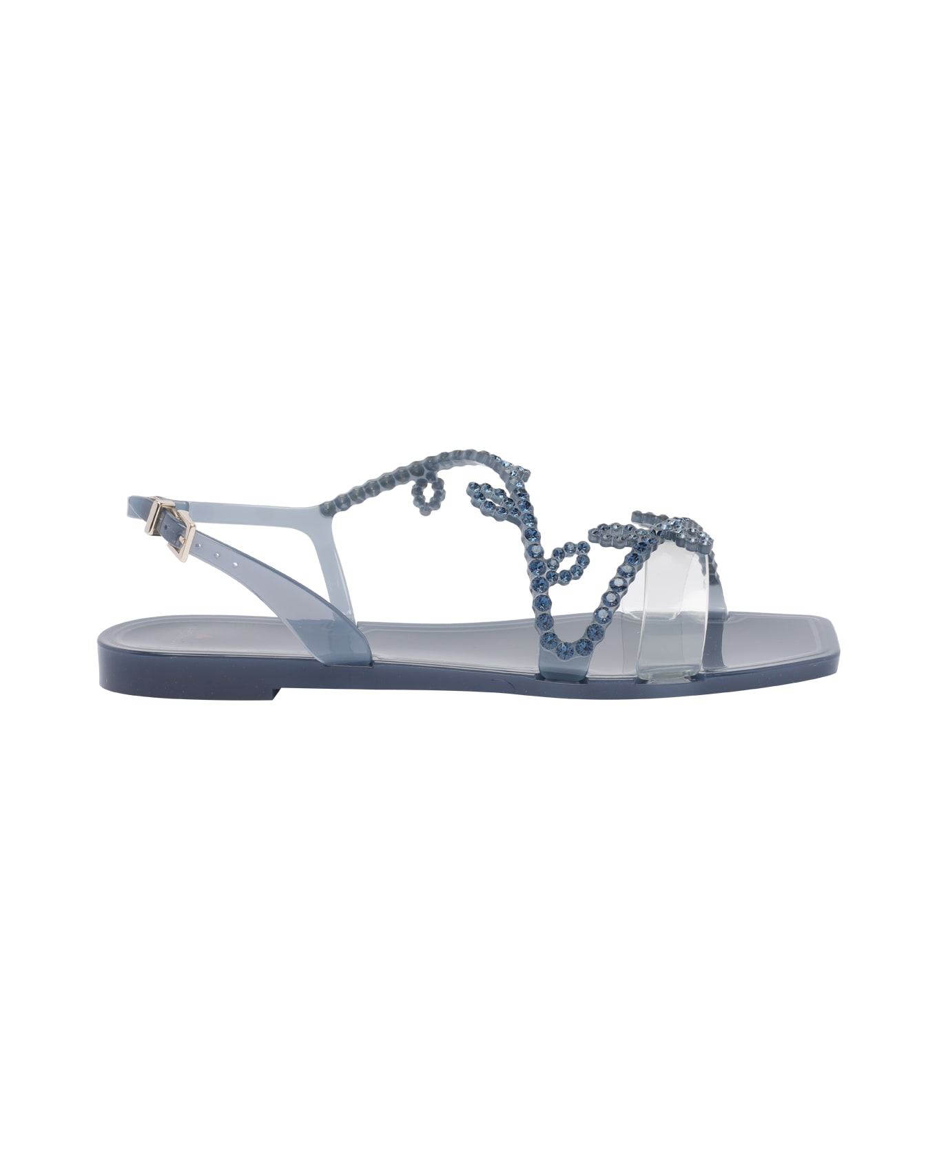 Menghi Rubber Sandals - Blue