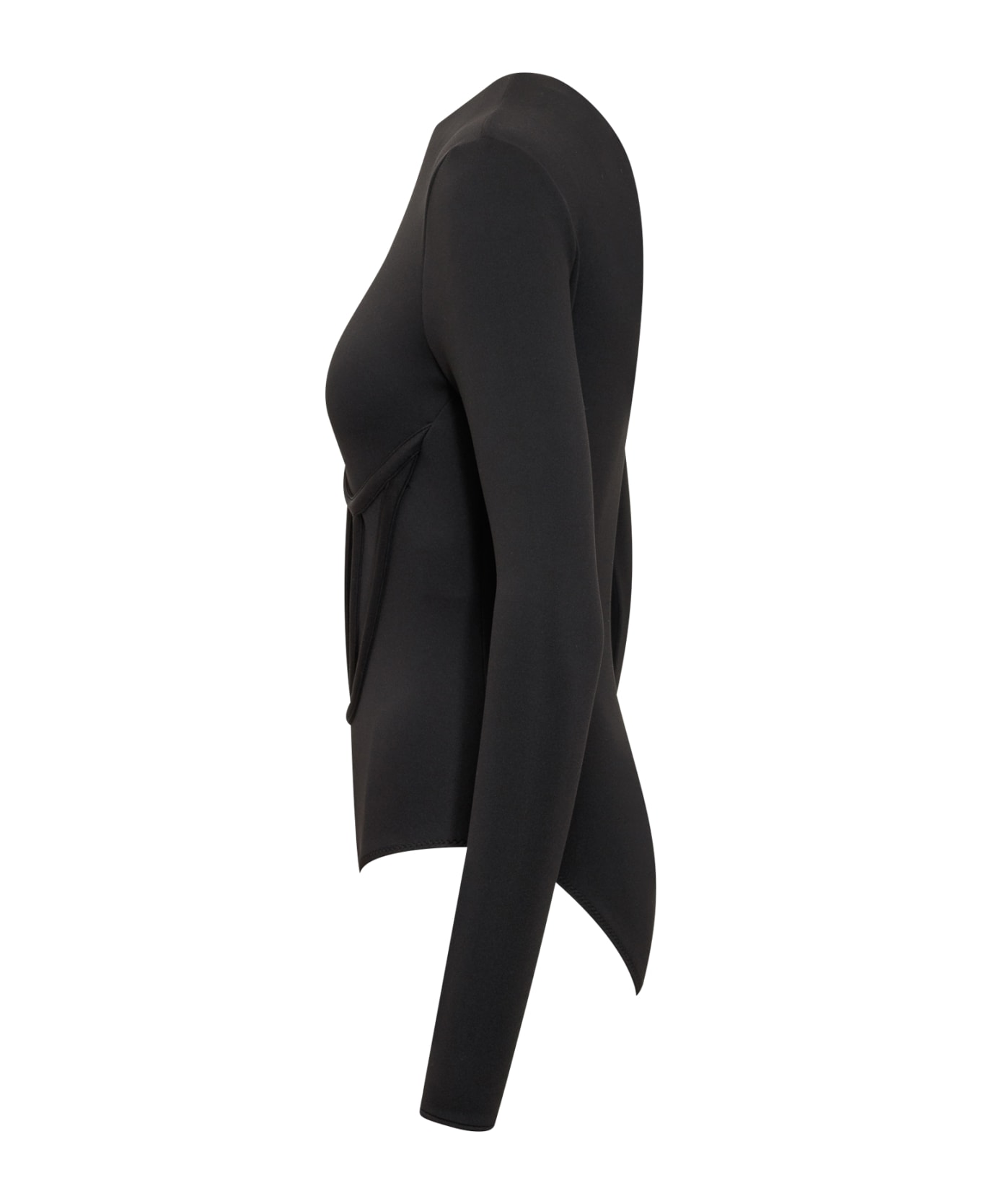 Versace Bodysuit With Zip - NERO