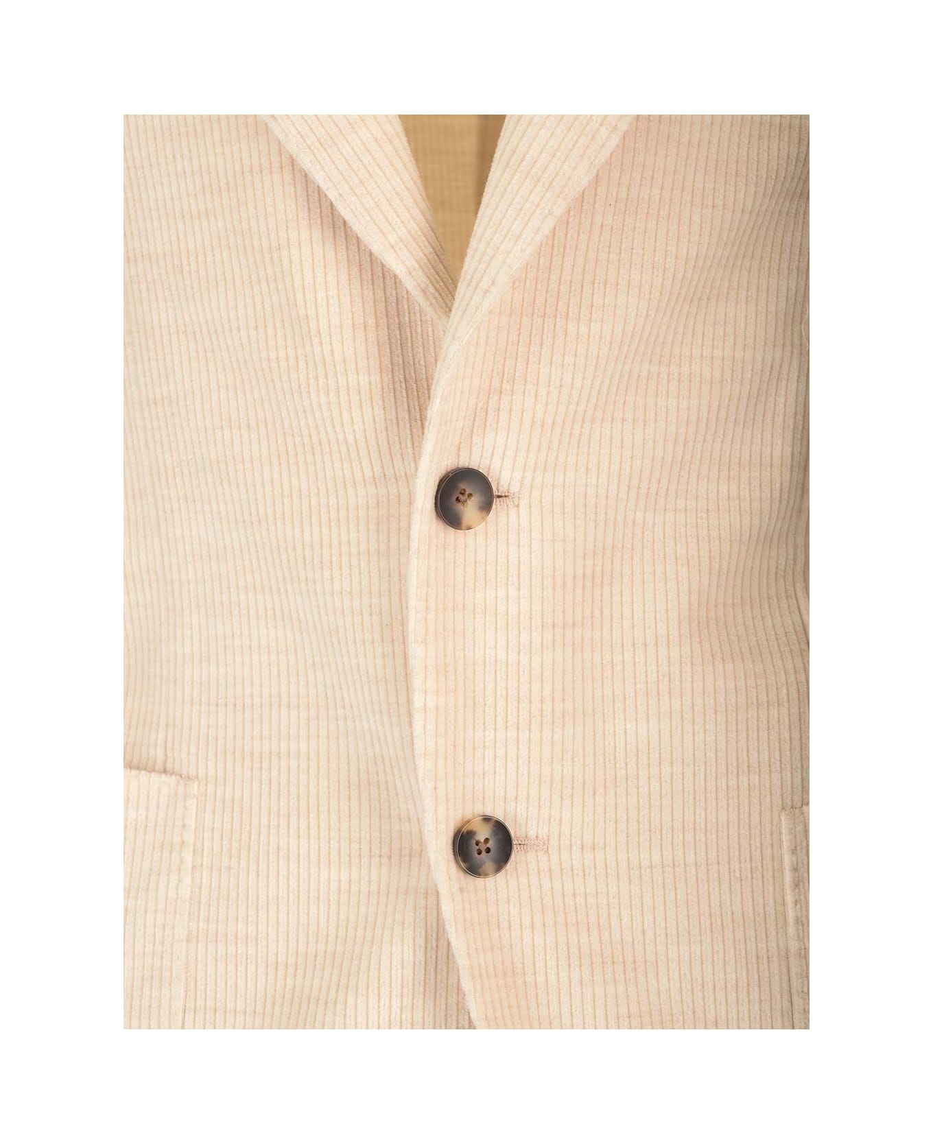 Lardini Unlined Cotton And Alpaca Velvet Jacket - White ジャケット