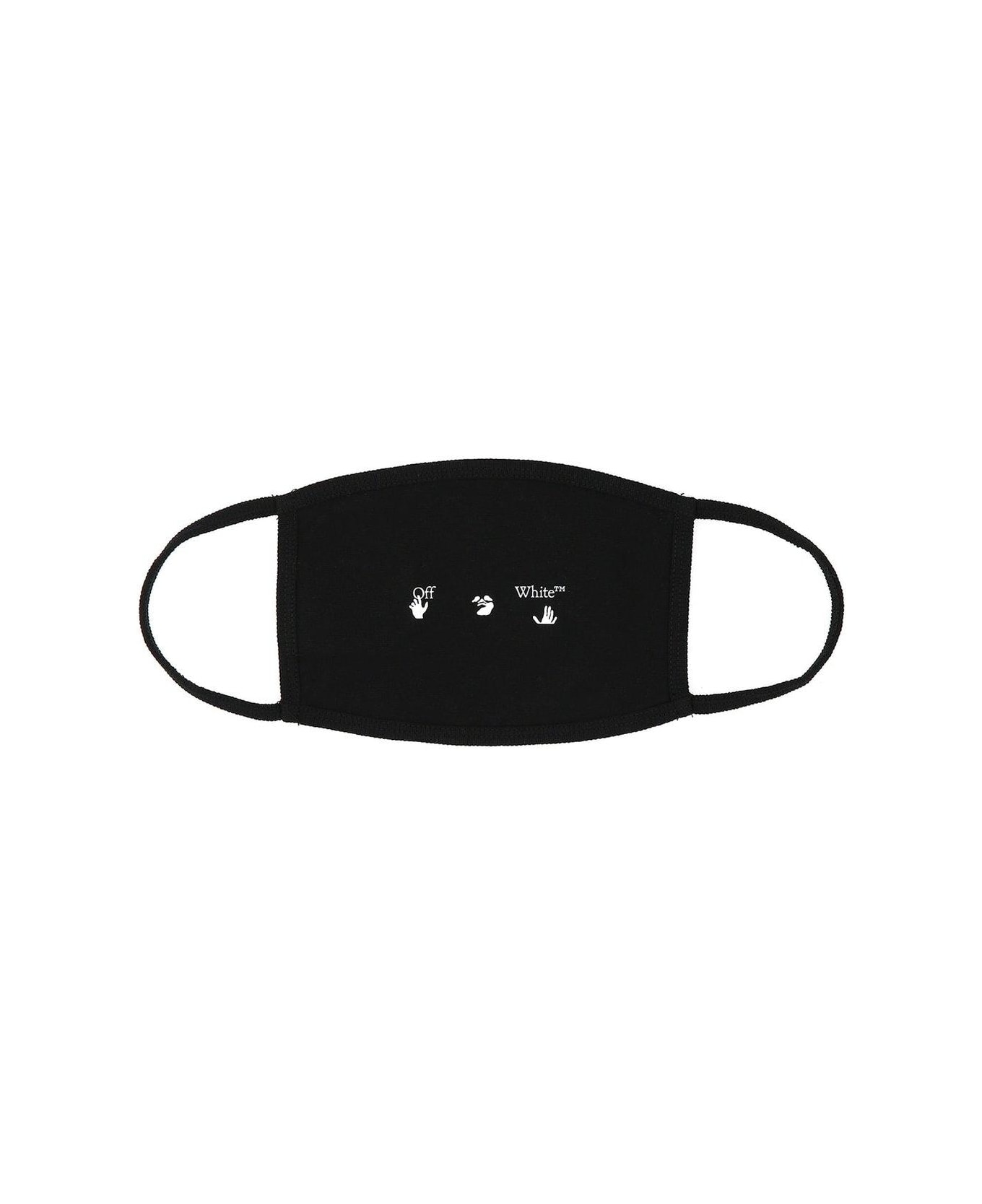 Off-White Logo Printed Face Mask - black