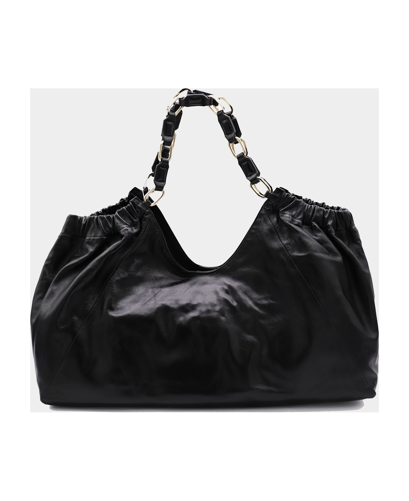 Anine Bing Black Leather Kate Tote Bag - Black