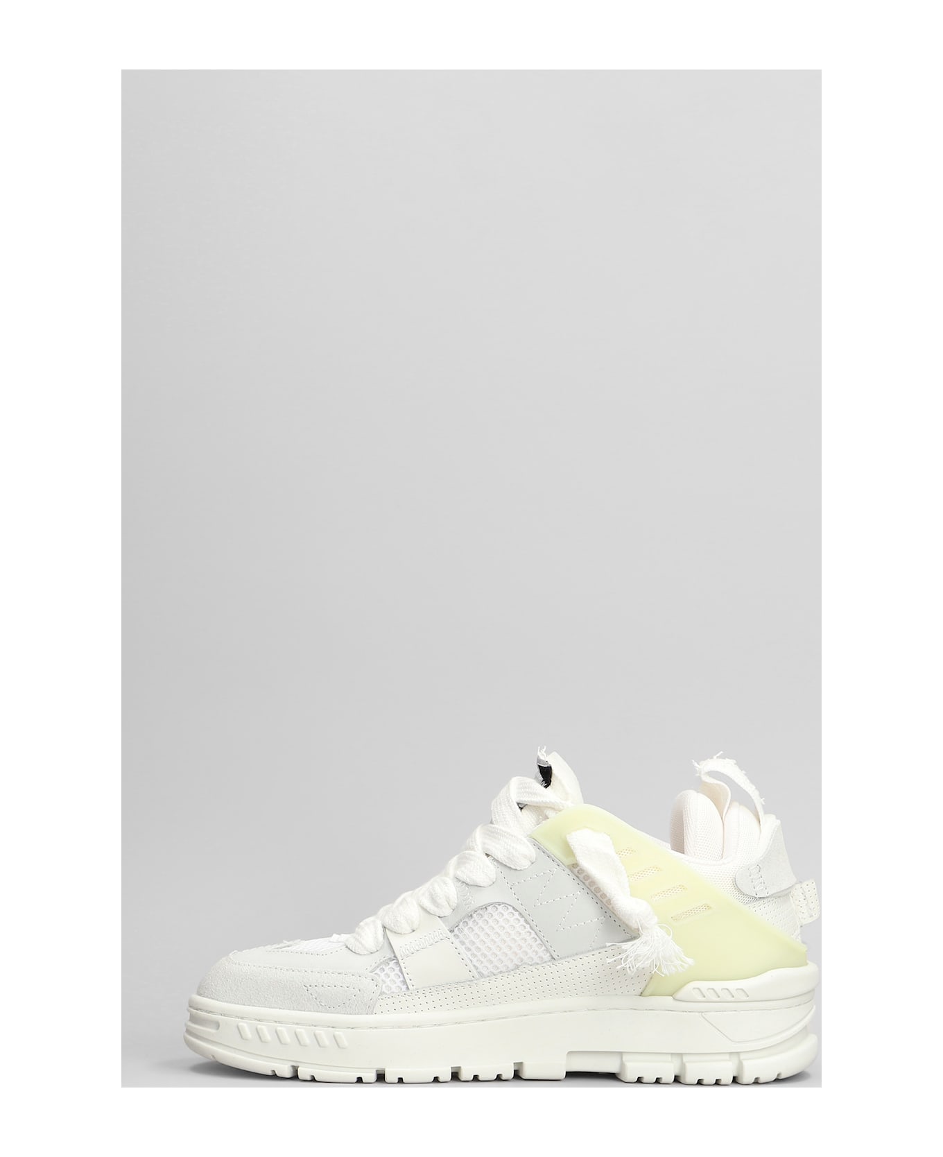 Axel Arigato Area Patchwork Sneakers In White Suede And Leather - white