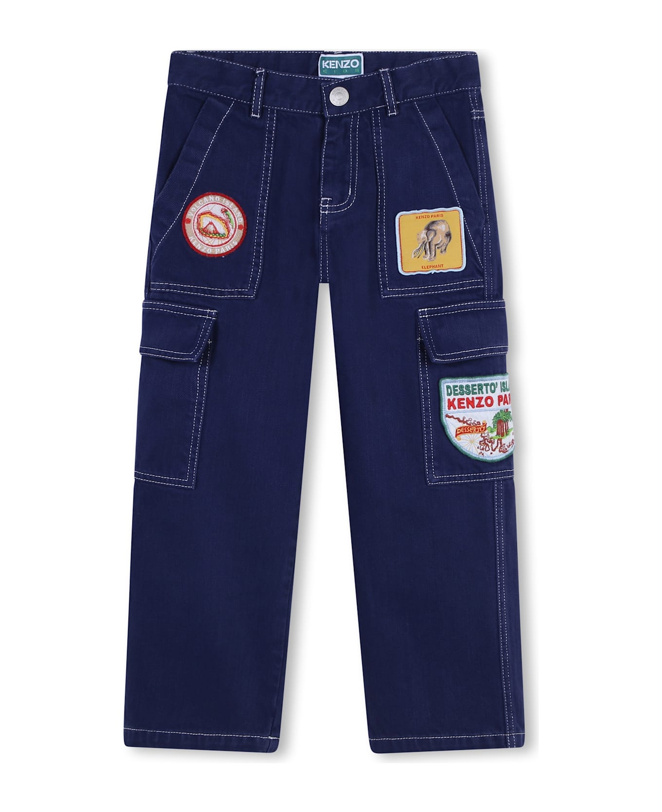 Kenzo Kids Jeans With Application - Blue