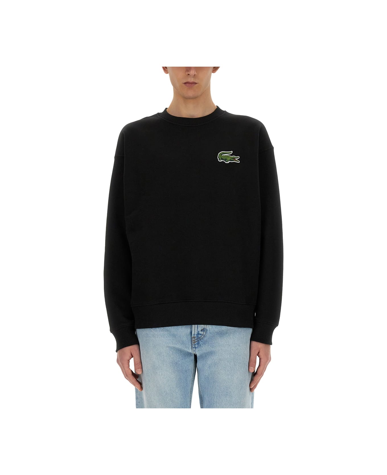 Lacoste Sweatshirt With Logo - BLACK