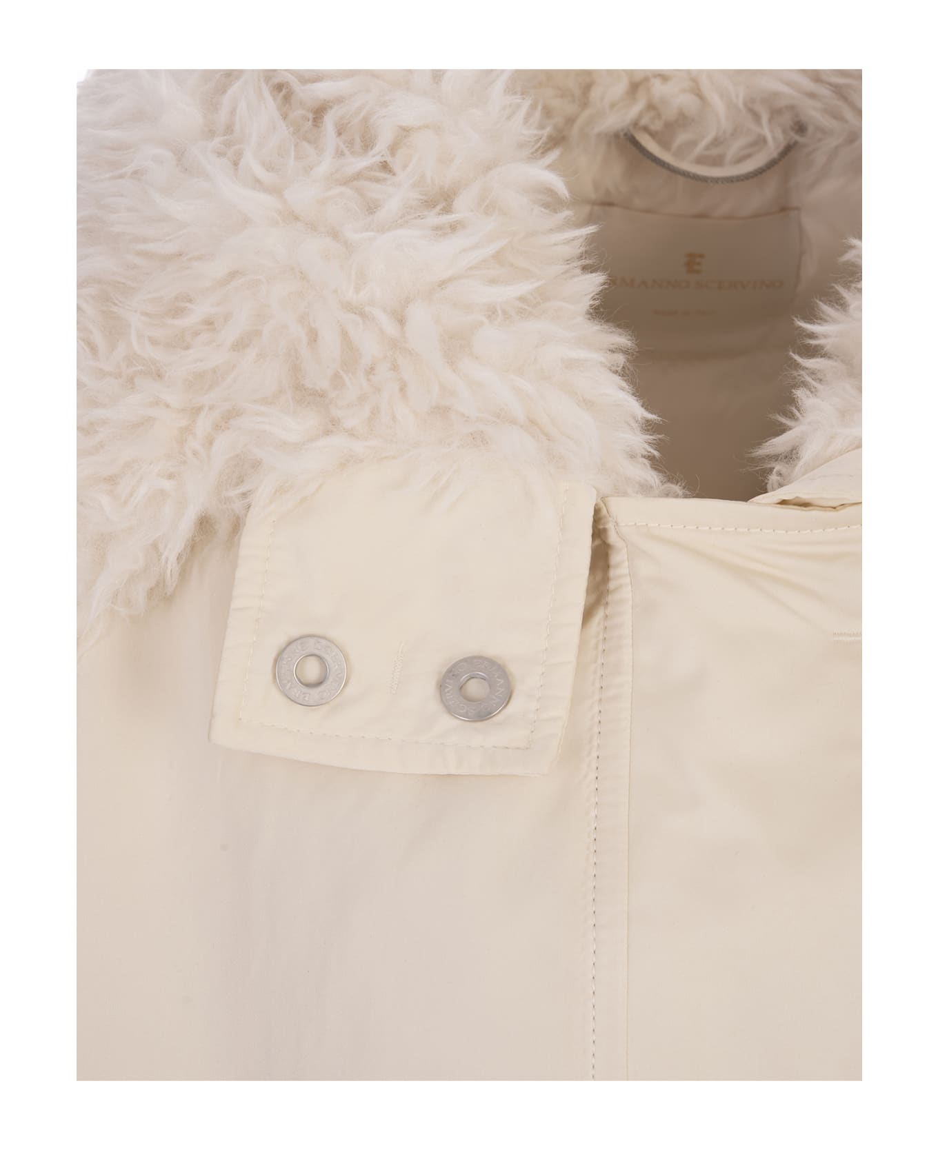 Ermanno Scervino White Jacket With Embroidery On Sleeves - White
