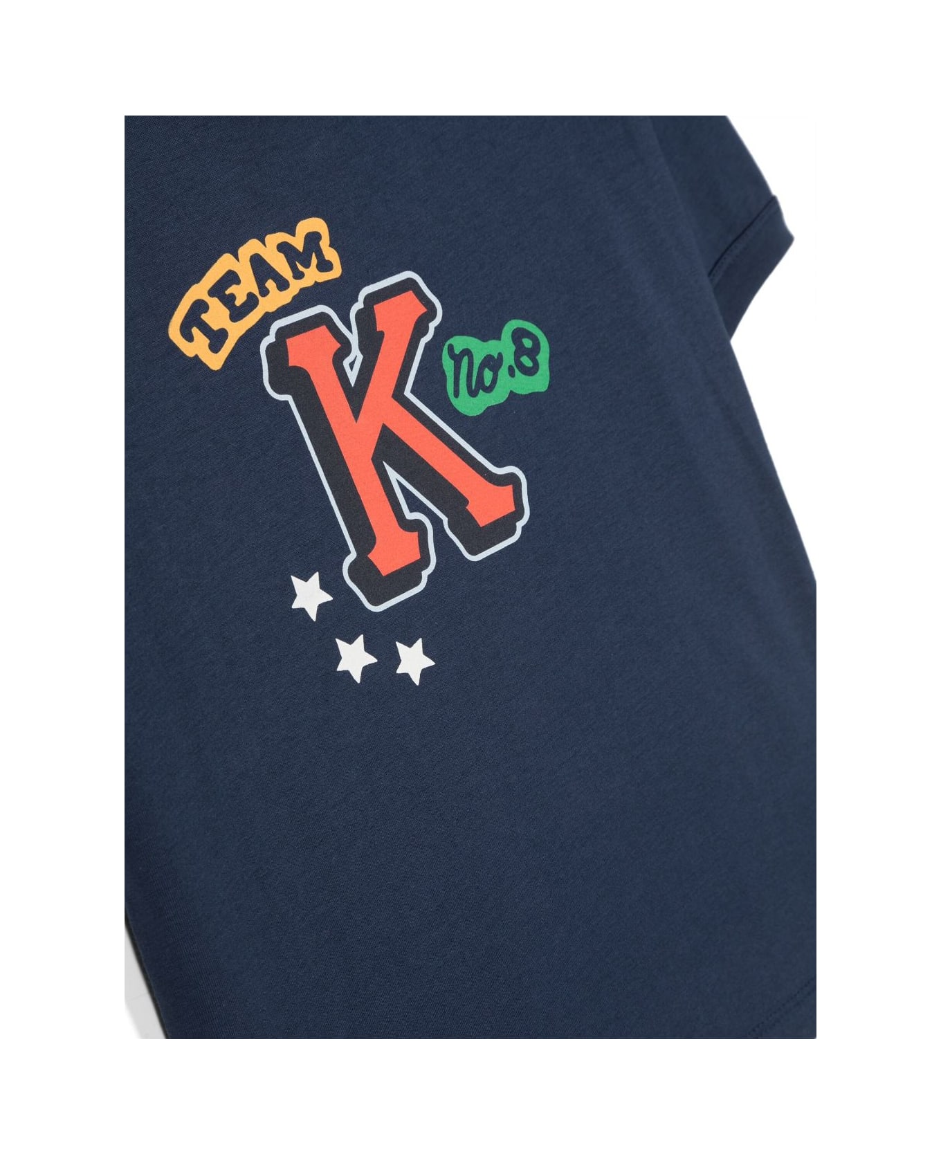 Kenzo Kids Kenzo T-shirt Blu In Jersey Di Cotone Bambino - Blu
