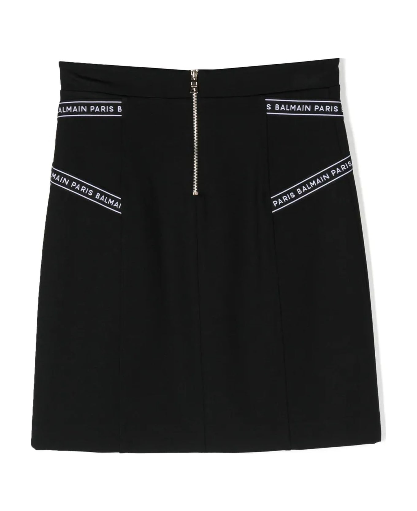Balmain Black Viscose Skirt - Nero