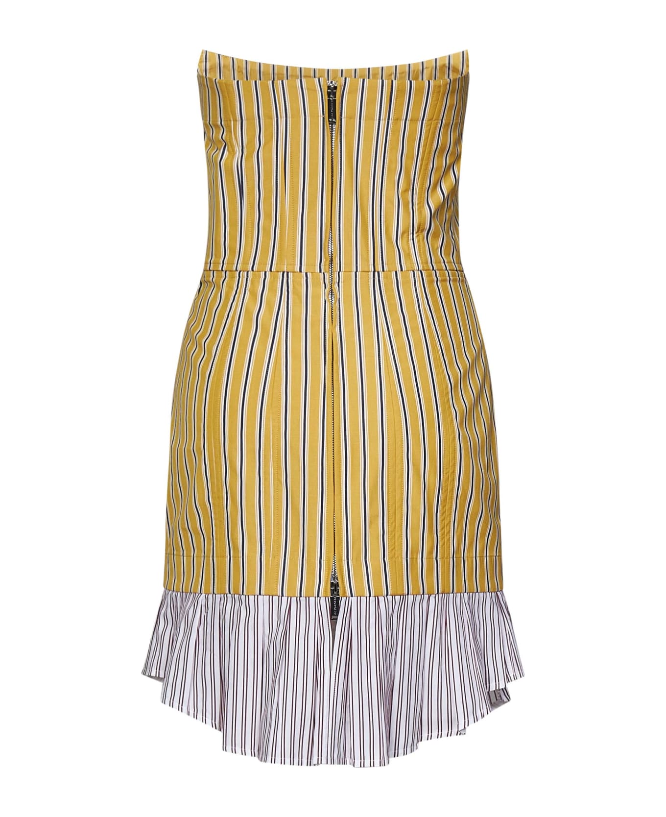 Dsquared2 Striped Corset Dress - Yellow