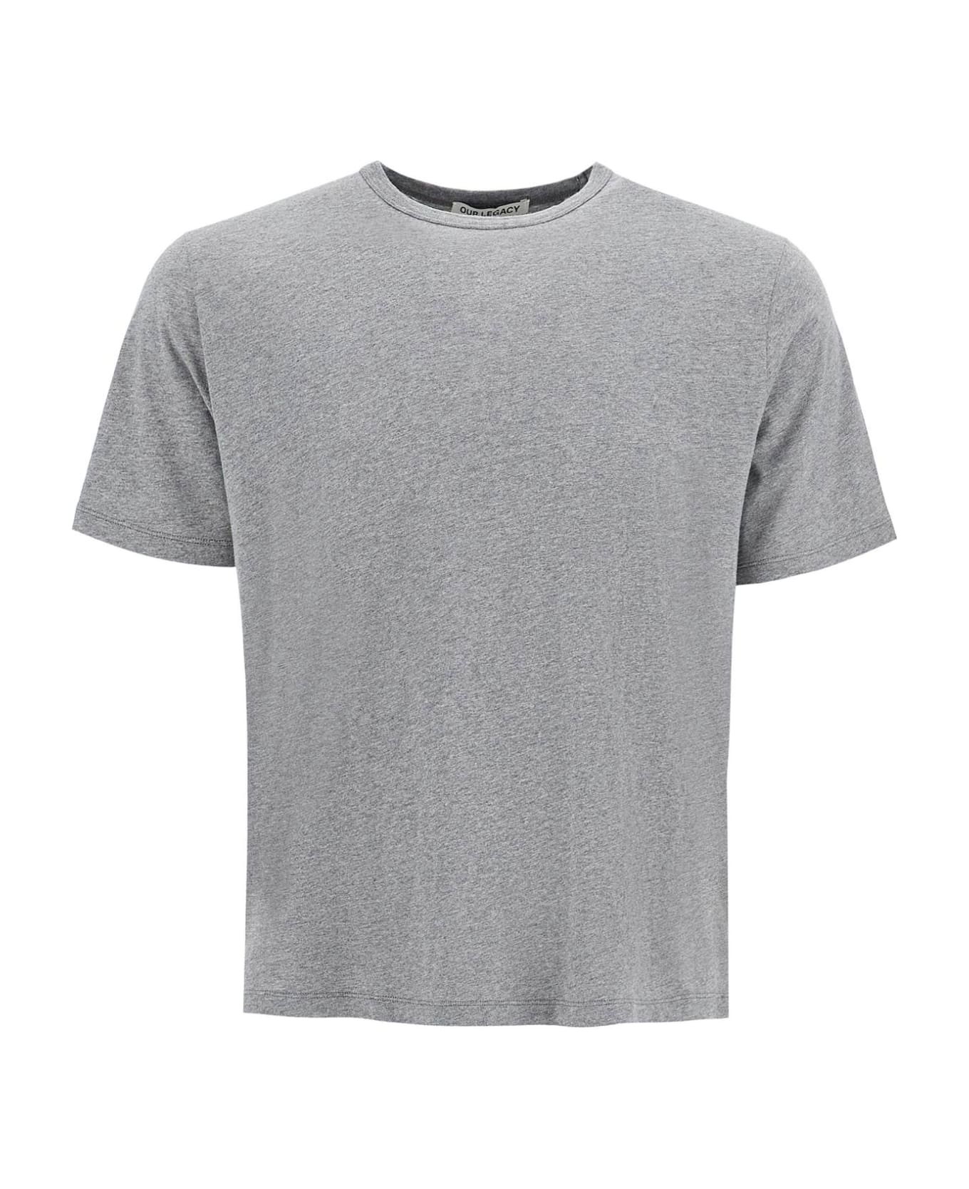 Our Legacy New Box T-shirt - GREY MELANGE CLEAN JERSEY (Grey)