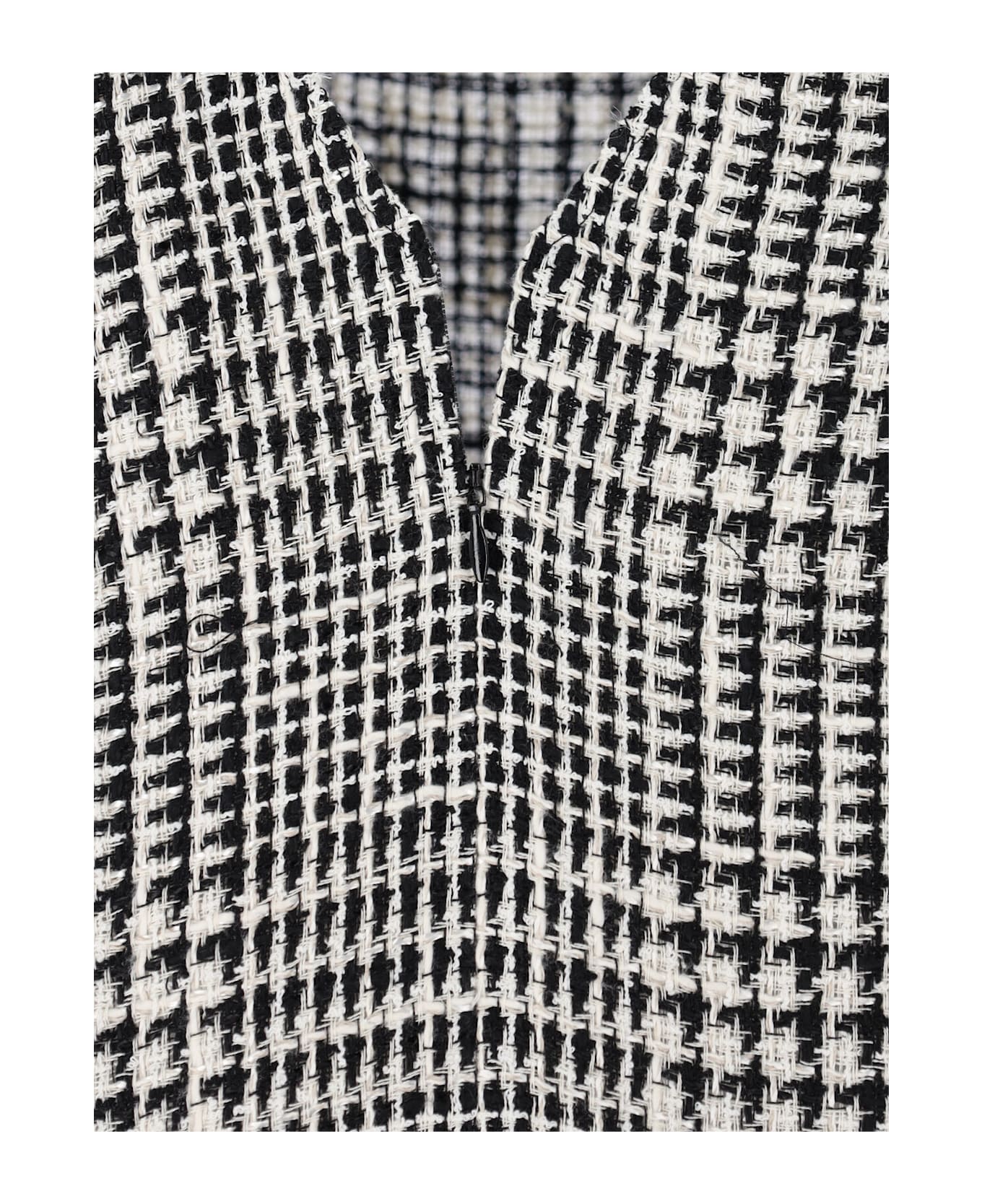 Gianluca Capannolo Houndstooth Foot Midi Dress - Black  
