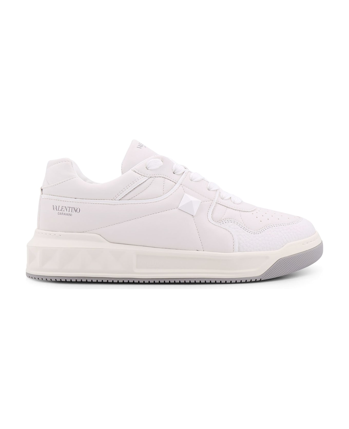 Valentino Garavani One-stud Low-top Valentino Garavani Leather Sneakers - White