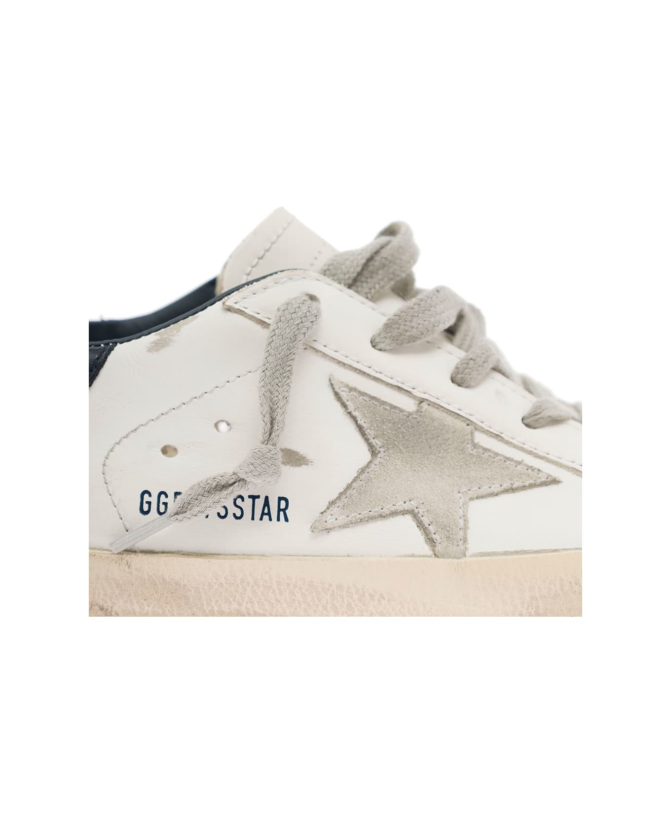 Golden Goose Kids Boy's White Leather And Suede Super Star Sneakers - White