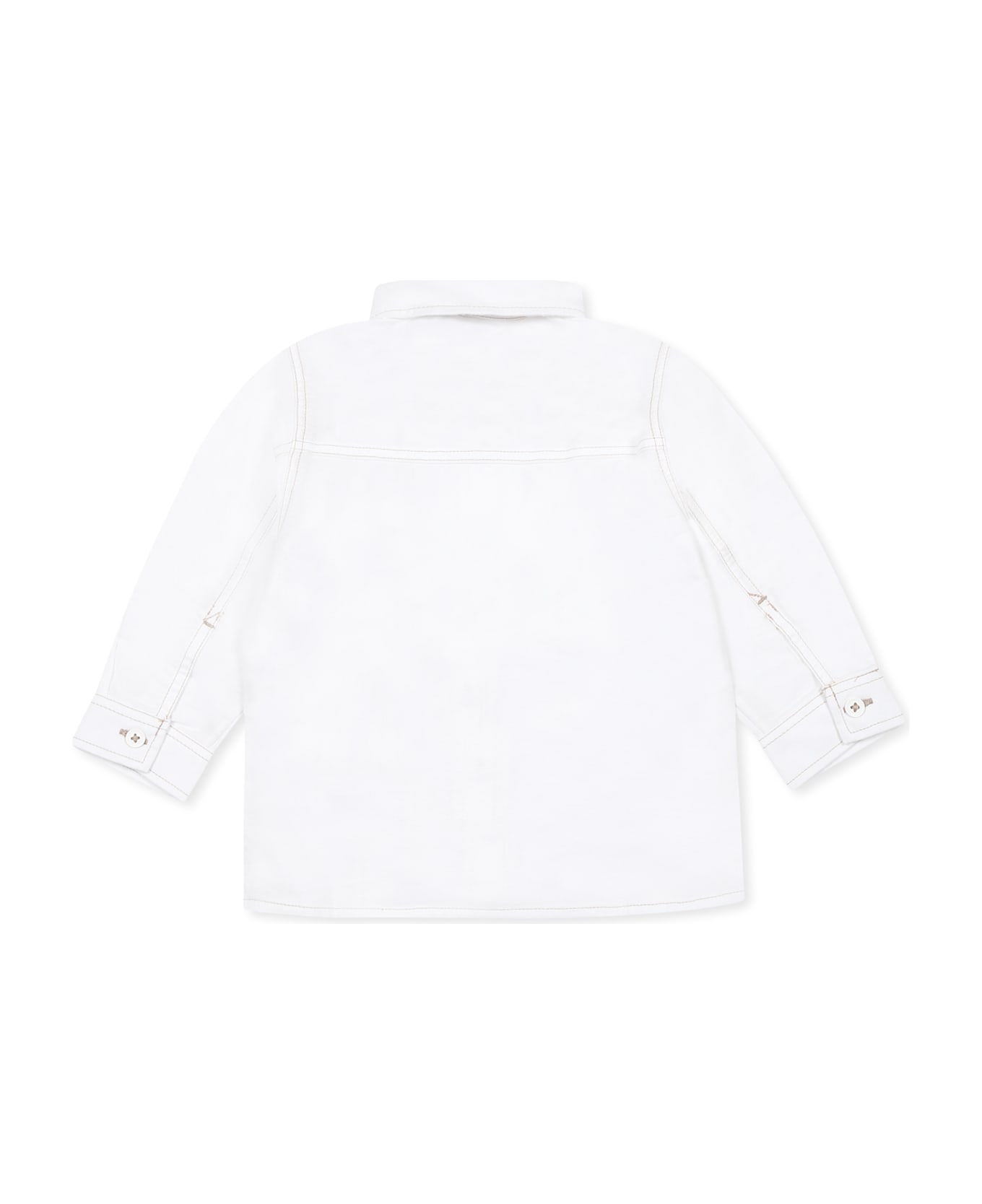 Timberland White Shirt For Baby Boy With Tree - White