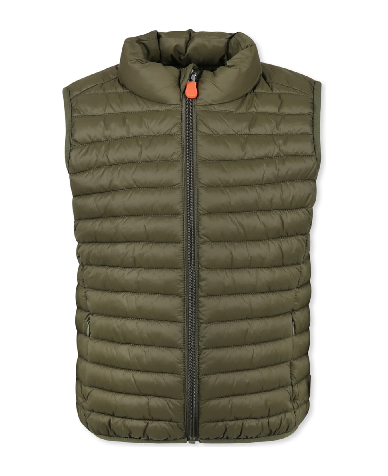 Save the Duck Green Dolin Vest For Boy With Logo - Green