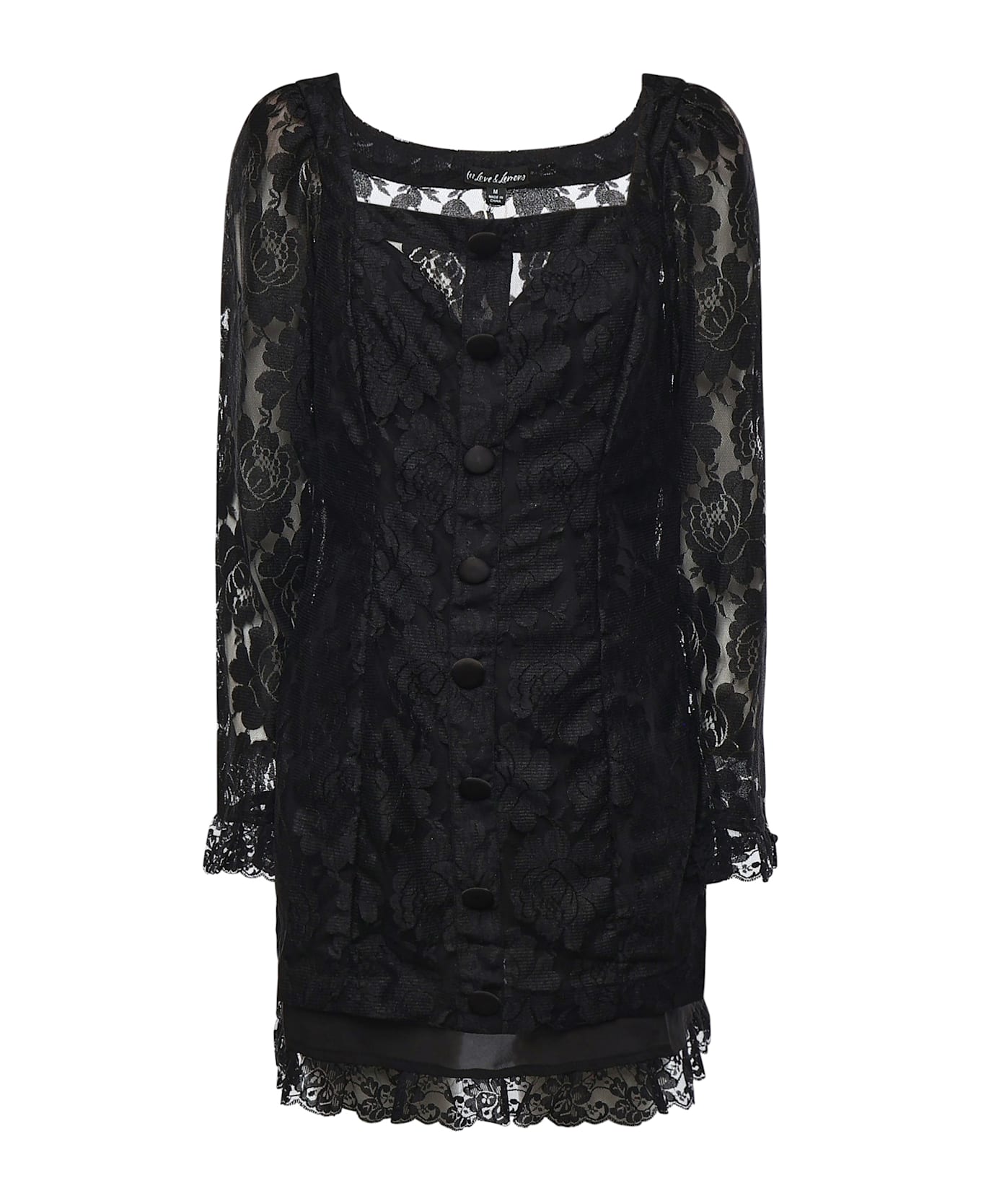 For Love & Lemons Claudia Mini Dress - Black