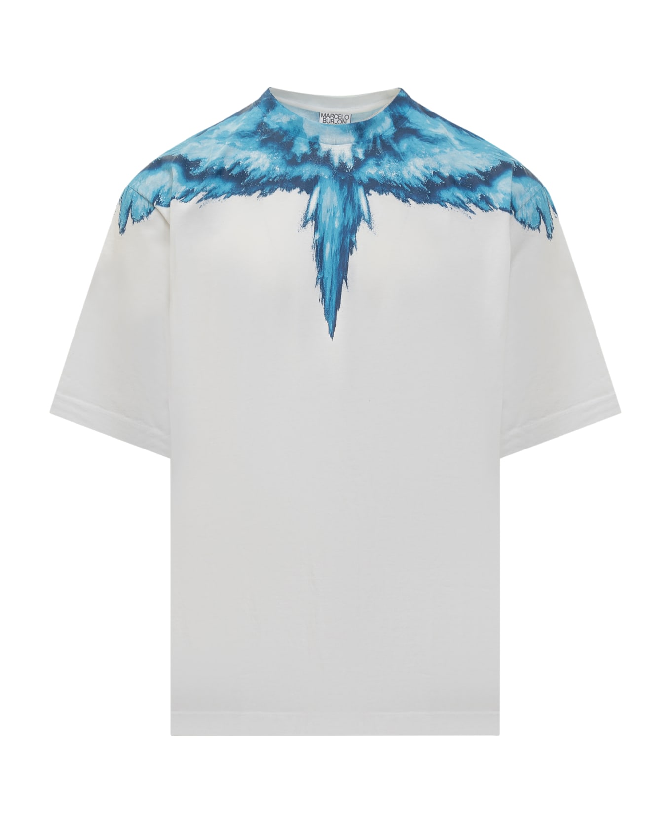 Marcelo Burlon Colordust Wings Oversize T-shirt - WHITE BLUE