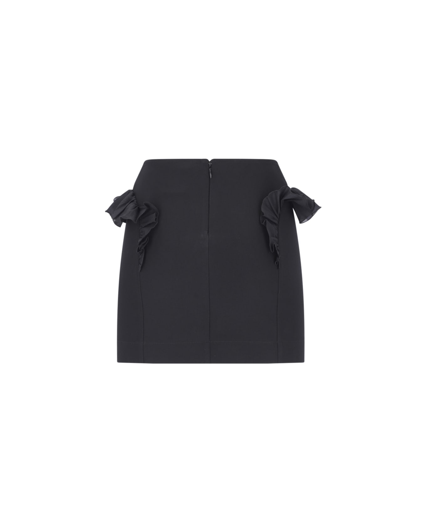 Nensi Dojaka Ruffle Detail Mini Skirt - Black  